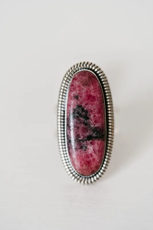 Lanford Ring | Pink Rhodonite - FINAL SALE sold by Goldie Lew