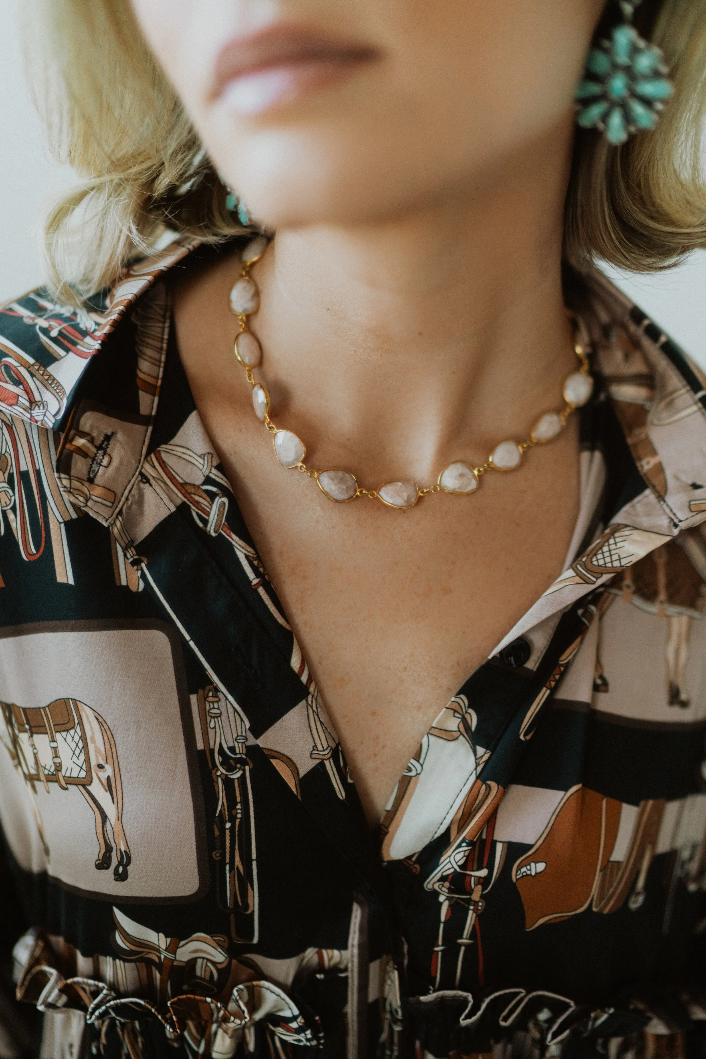 Lynnette Necklace | Pink sold by Goldie Lew product image thumbnail 3