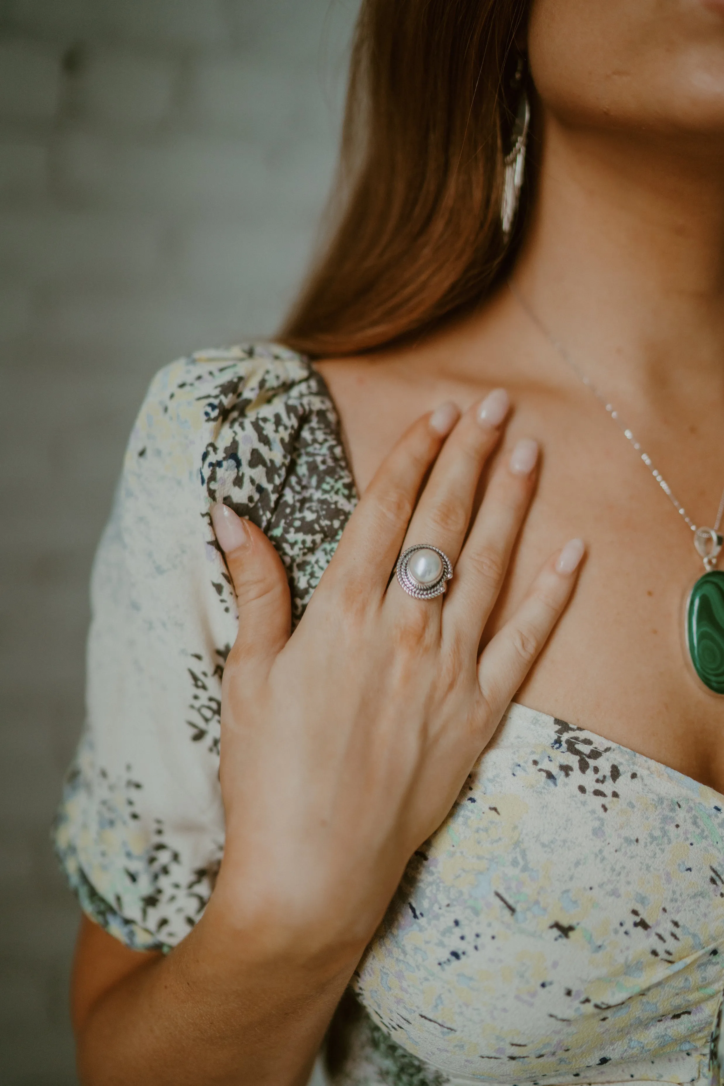 Maya Ring | Pearl sold by Goldie Lew product image thumbnail 3