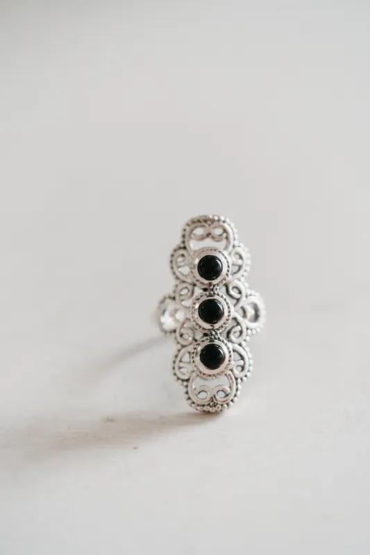 Tonya Ring | Black Onyx sold by Goldie Lew
