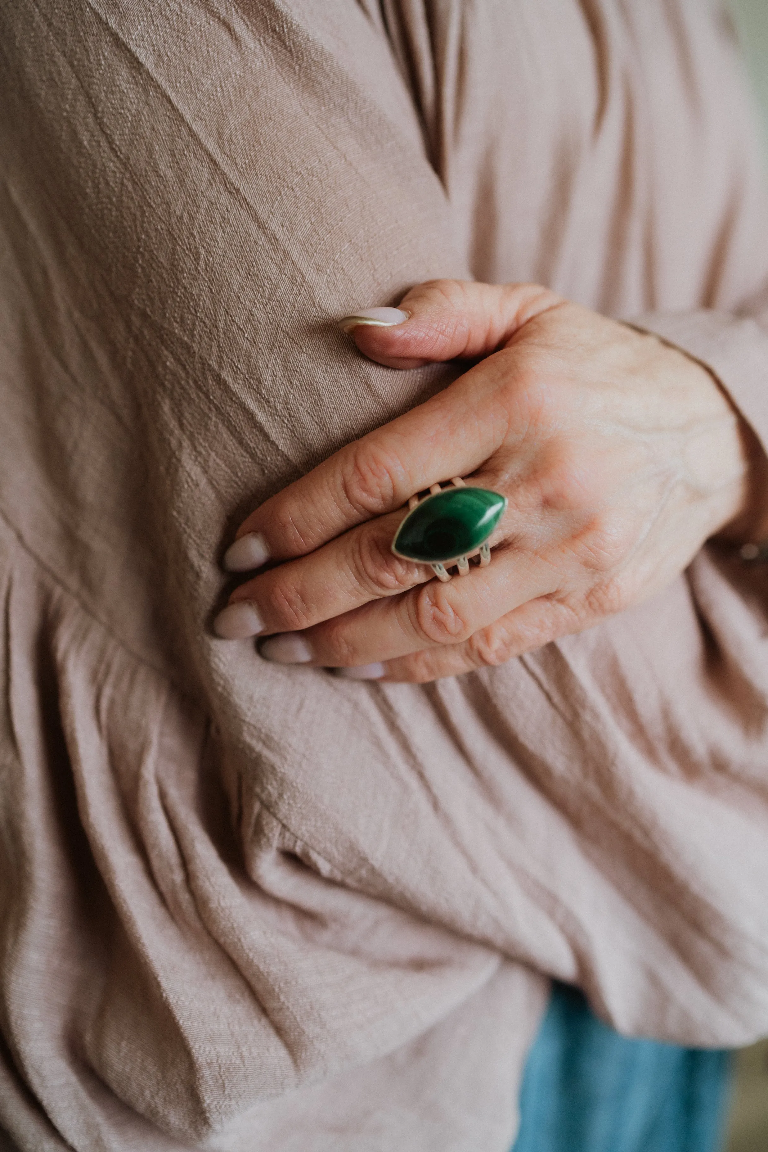 Alula Ring | Malachite sold by Goldie Lew product image thumbnail 4