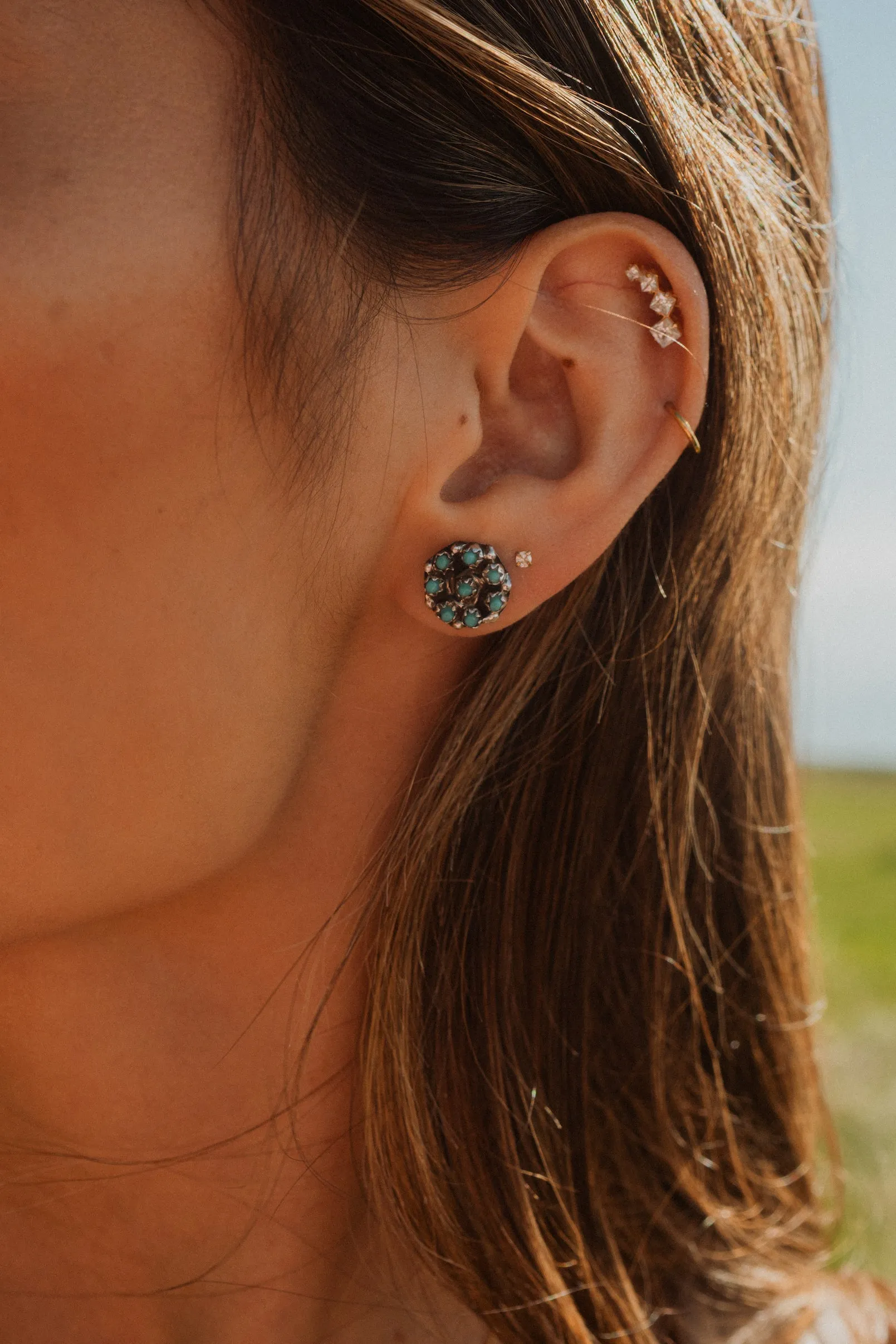 Holy Floral Studs sold by Goldie Lew