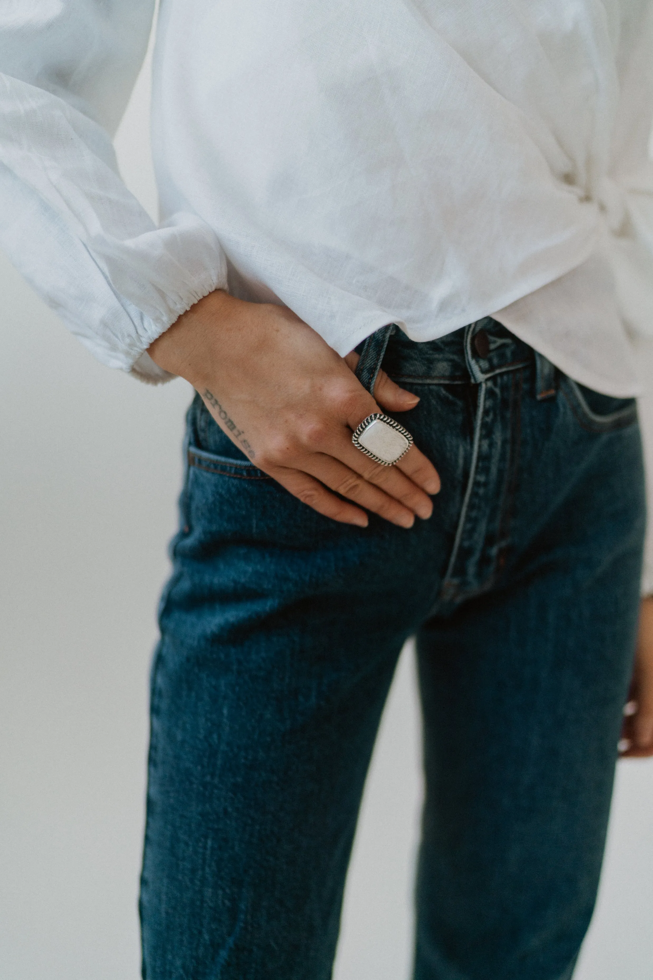 Aaliyah Ring | Scolecite sold by Goldie Lew product image thumbnail 2