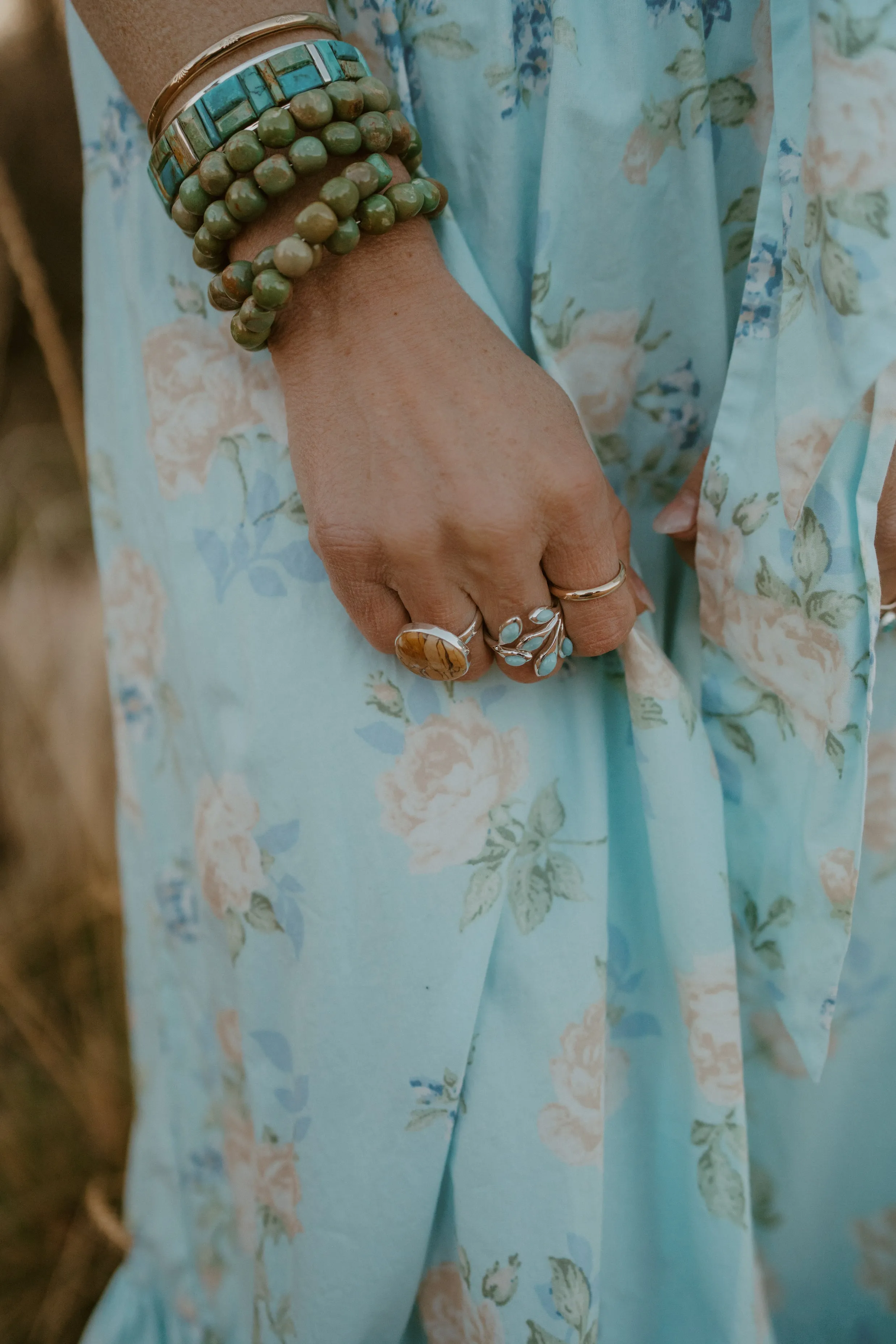 Blythe Ring | Larimar sold by Goldie Lew product image thumbnail 5