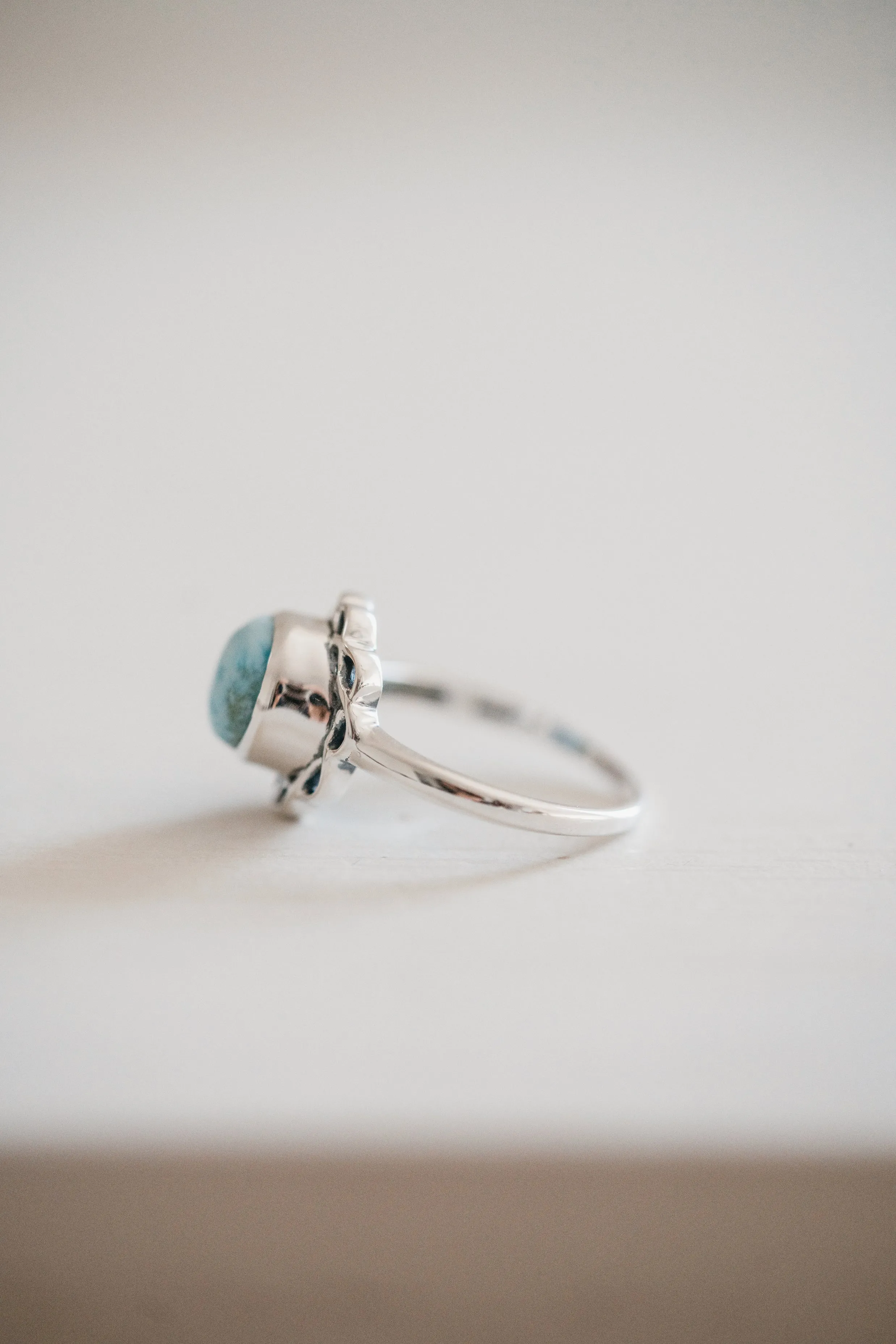 Eliza Ring | Larimar sold by Goldie Lew product image thumbnail 2