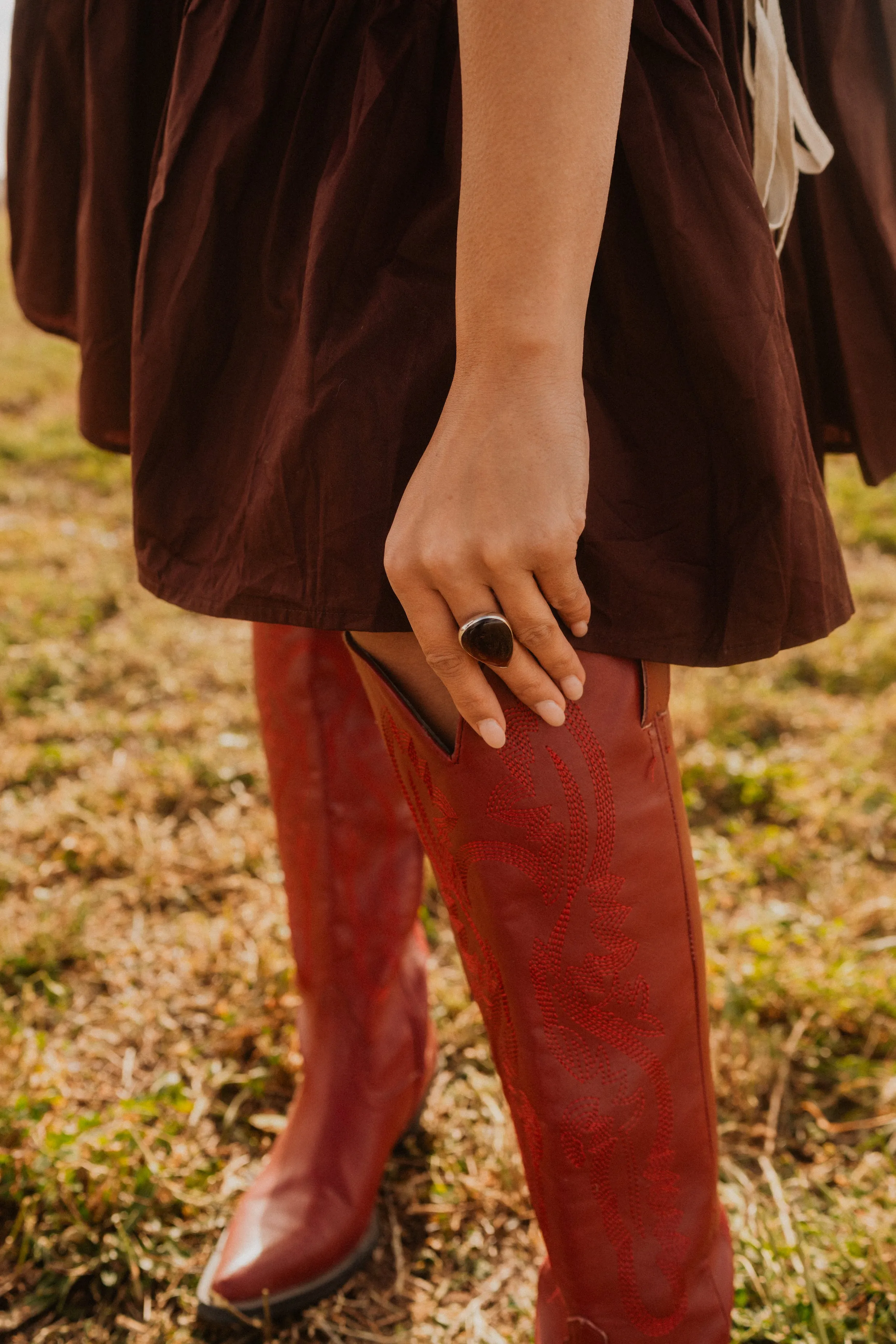 Silvia Ring | Red Tiger's Eye sold by Goldie Lew product image thumbnail 2