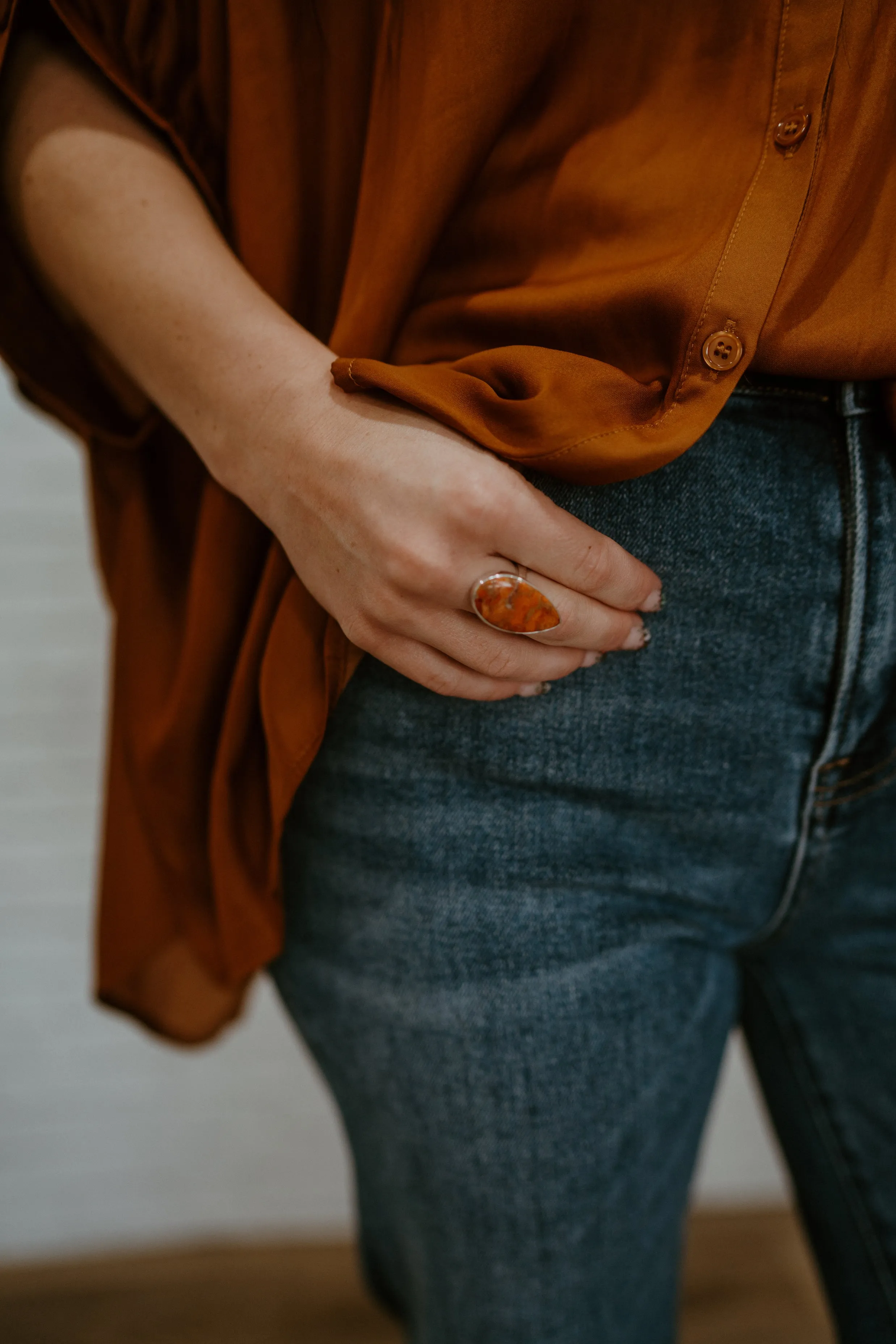 Clinton Ring | Sponge Coral - FINAL SALE sold by Goldie Lew product image thumbnail 2