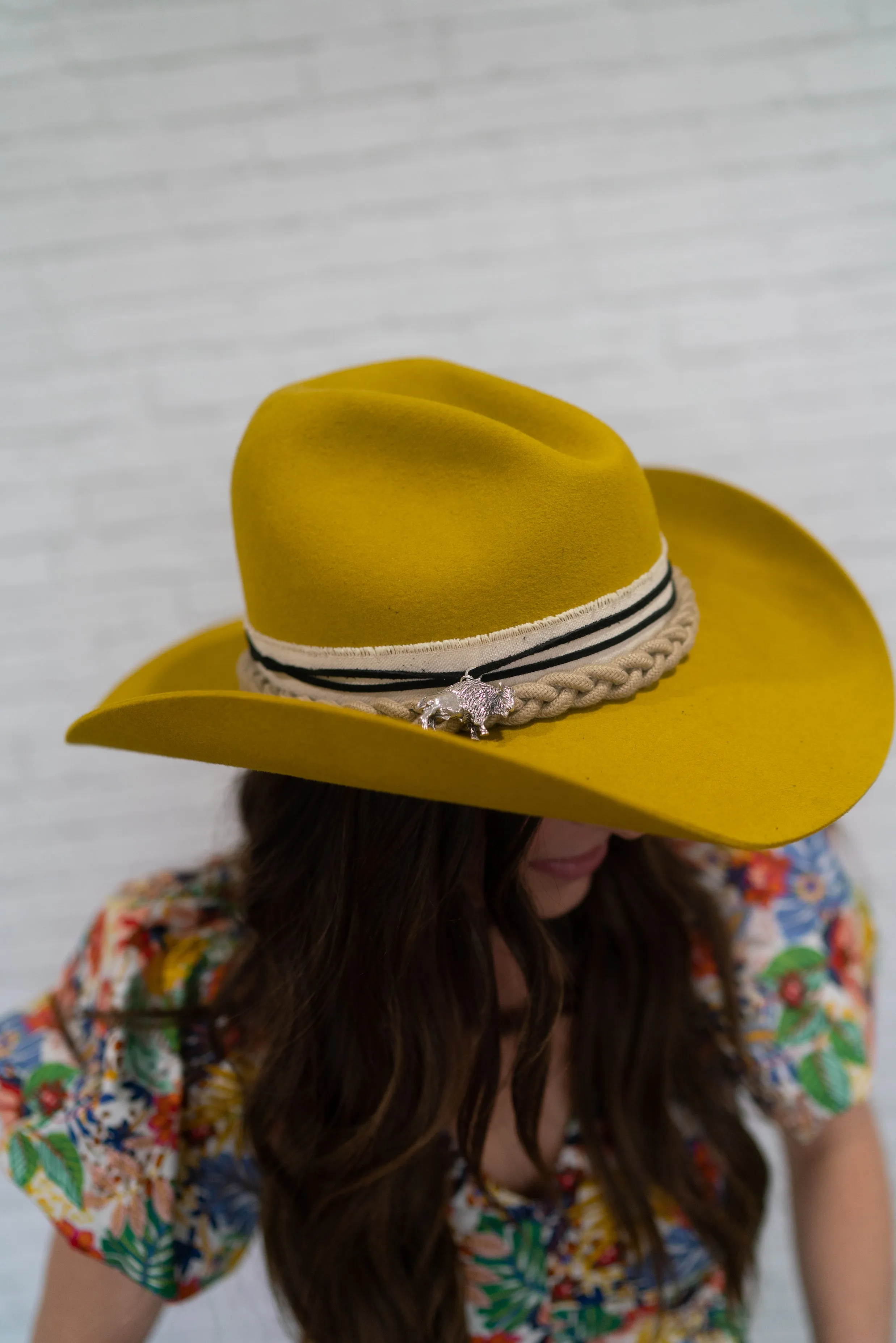 Mustard Hat | Buffalo Charm sold by Goldie Lew