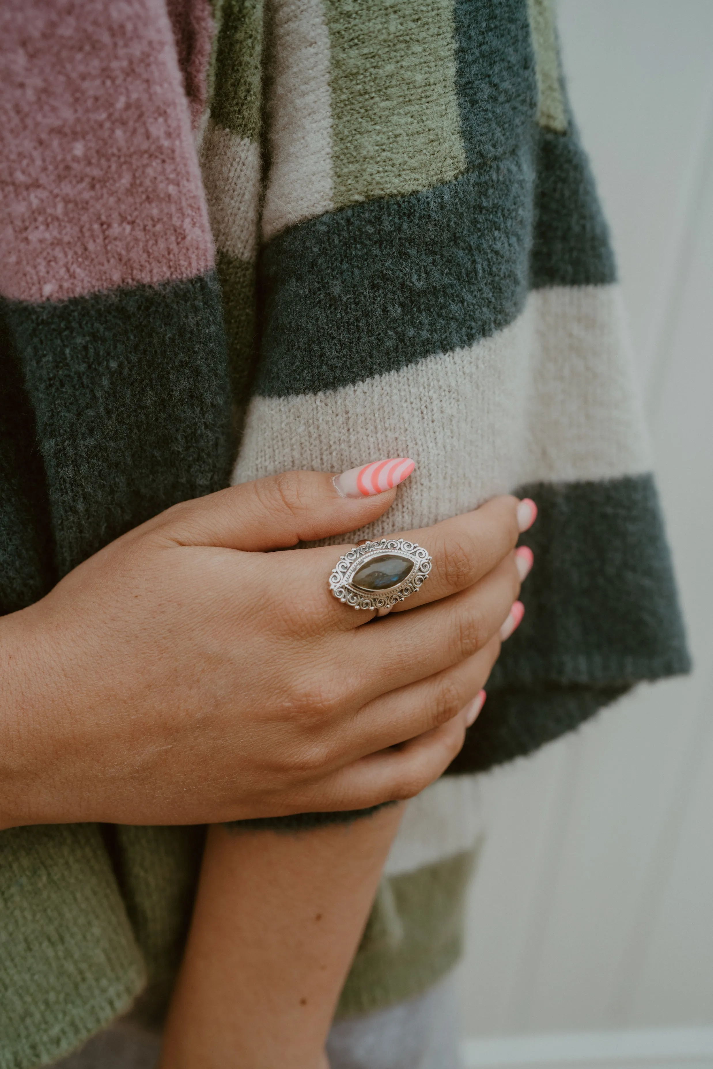 Chicago Ring | Labradorite sold by Goldie Lew product image thumbnail 3