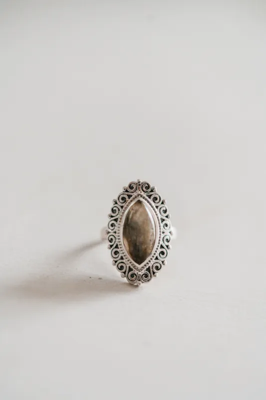 Chicago Ring | Labradorite sold by Goldie Lew