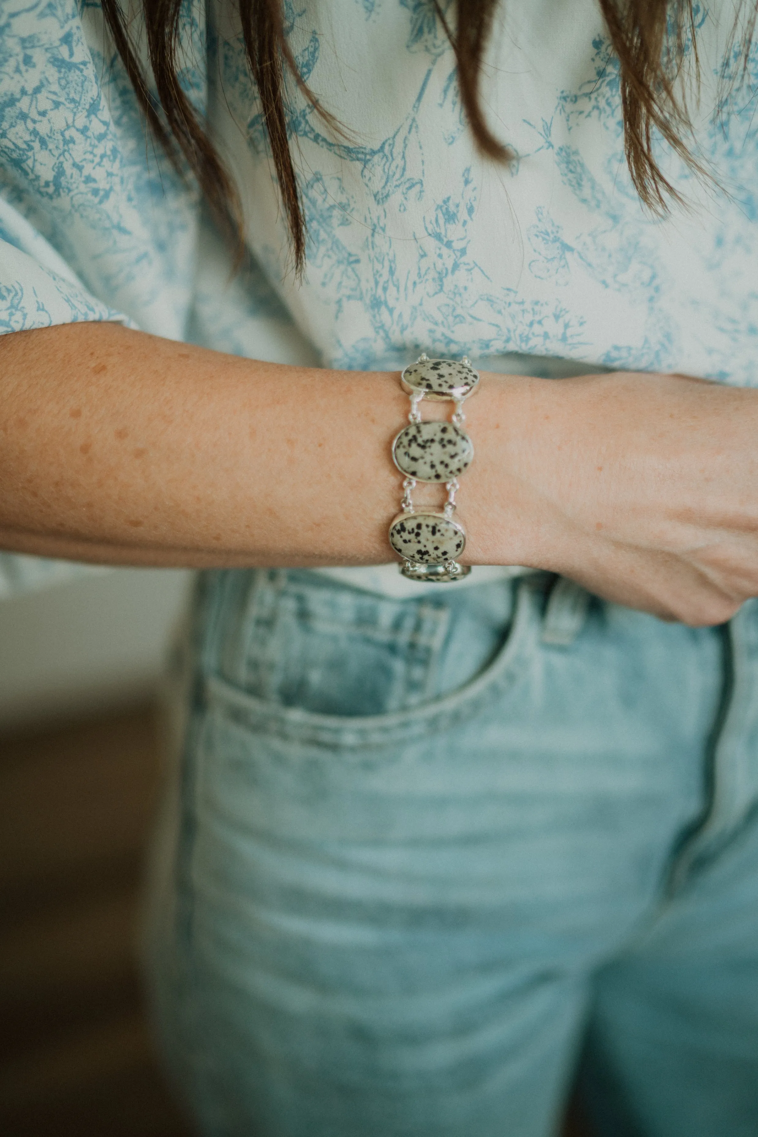 Walker Bracelet | Dalmatian Jasper sold by Goldie Lew