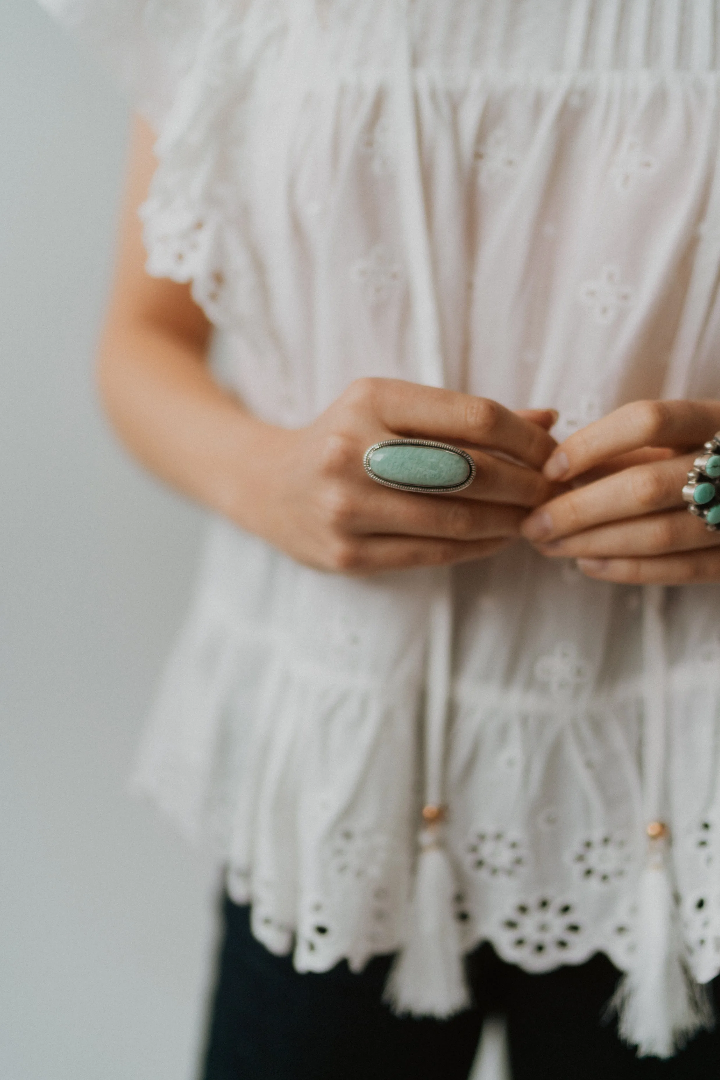 Hopkins Ring | Amazonite sold by Goldie Lew product image thumbnail 2
