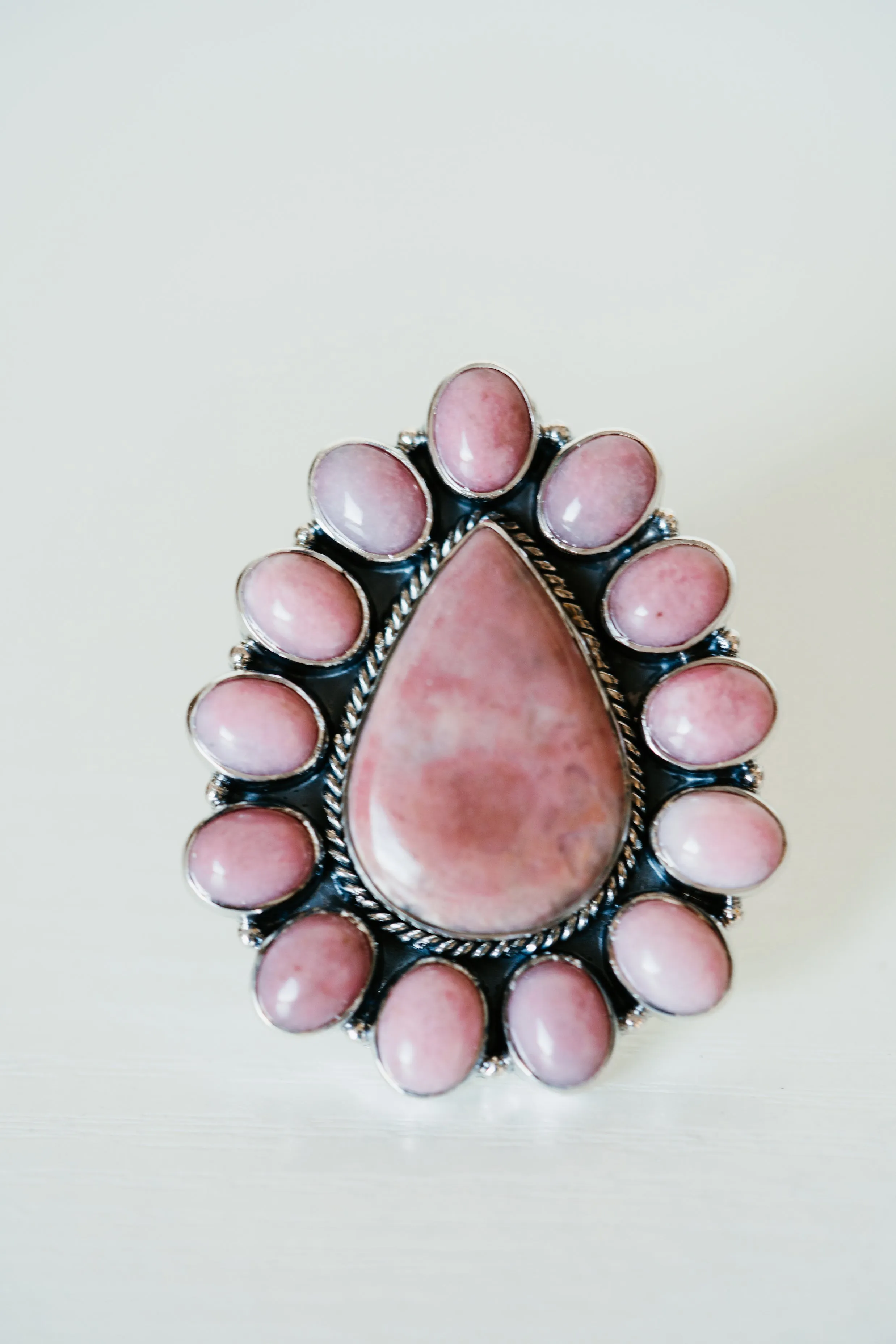 Chad Ring | Pink Rhodonite sold by Goldie Lew product image thumbnail 3