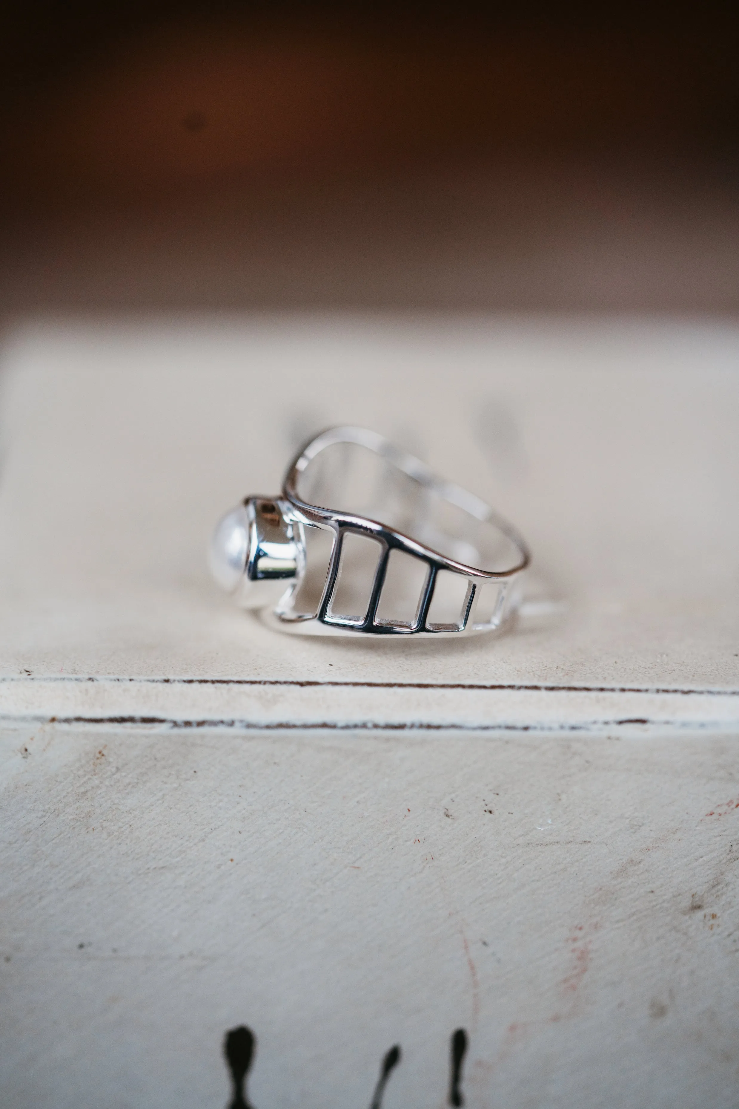 Olly Ring | Pearl - FINAL SALE sold by Goldie Lew product image thumbnail 3