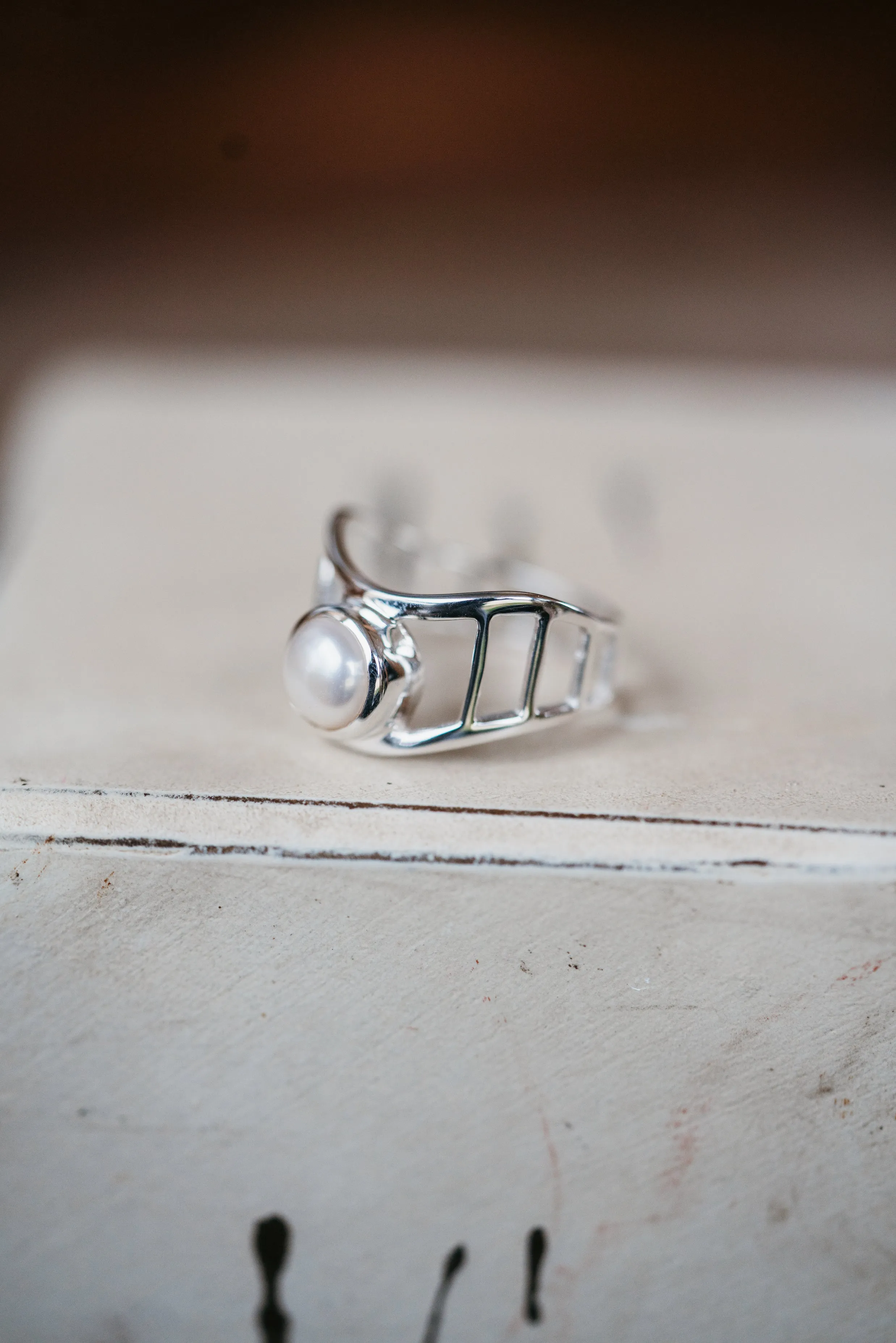 Olly Ring | Pearl - FINAL SALE sold by Goldie Lew product image thumbnail 2