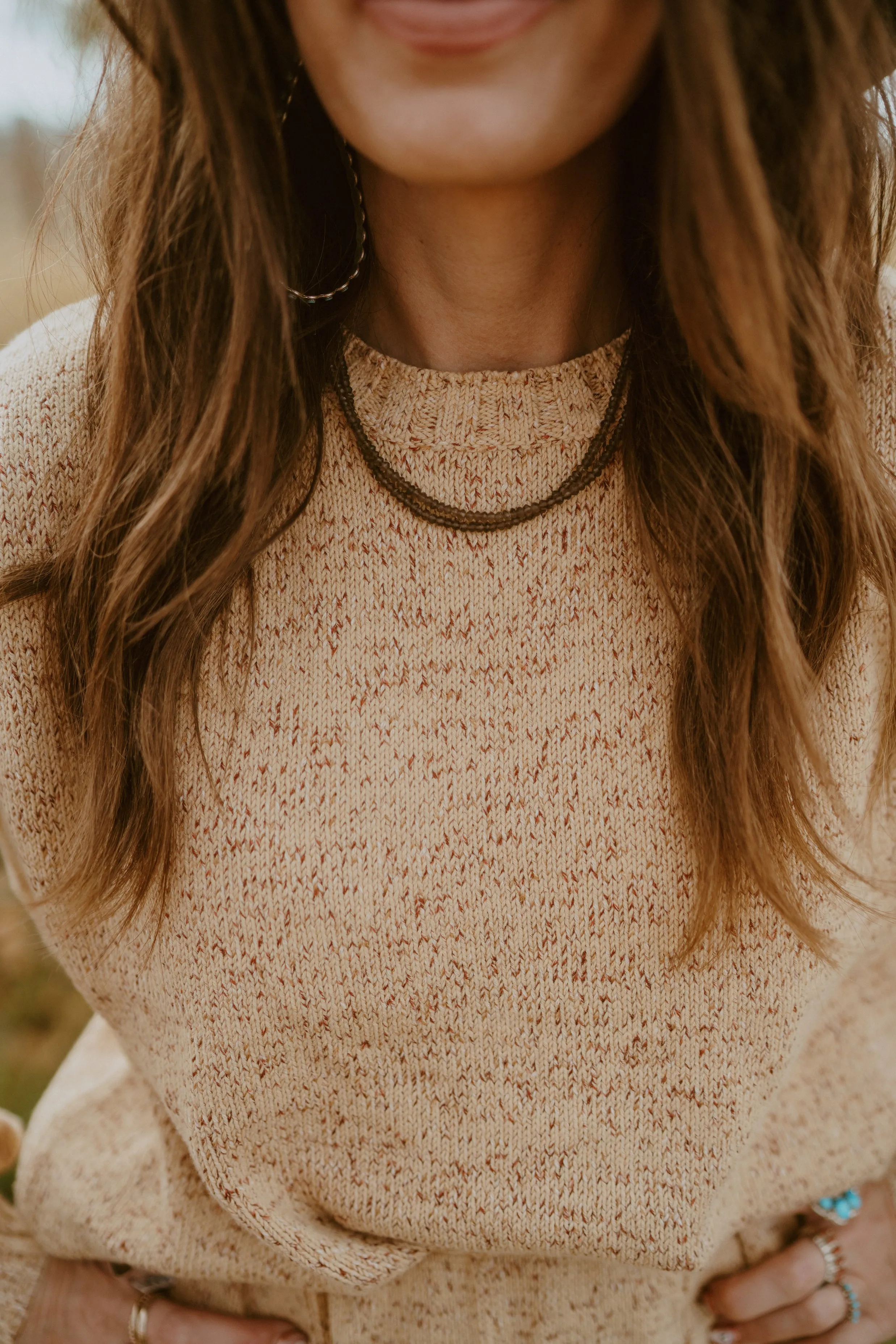 Shayna Necklace | Dusty Brown sold by Goldie Lew product image thumbnail 2