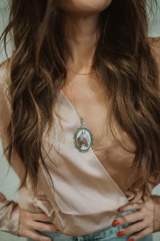 One Fast Brown Horse Necklace sold by Goldie Lew