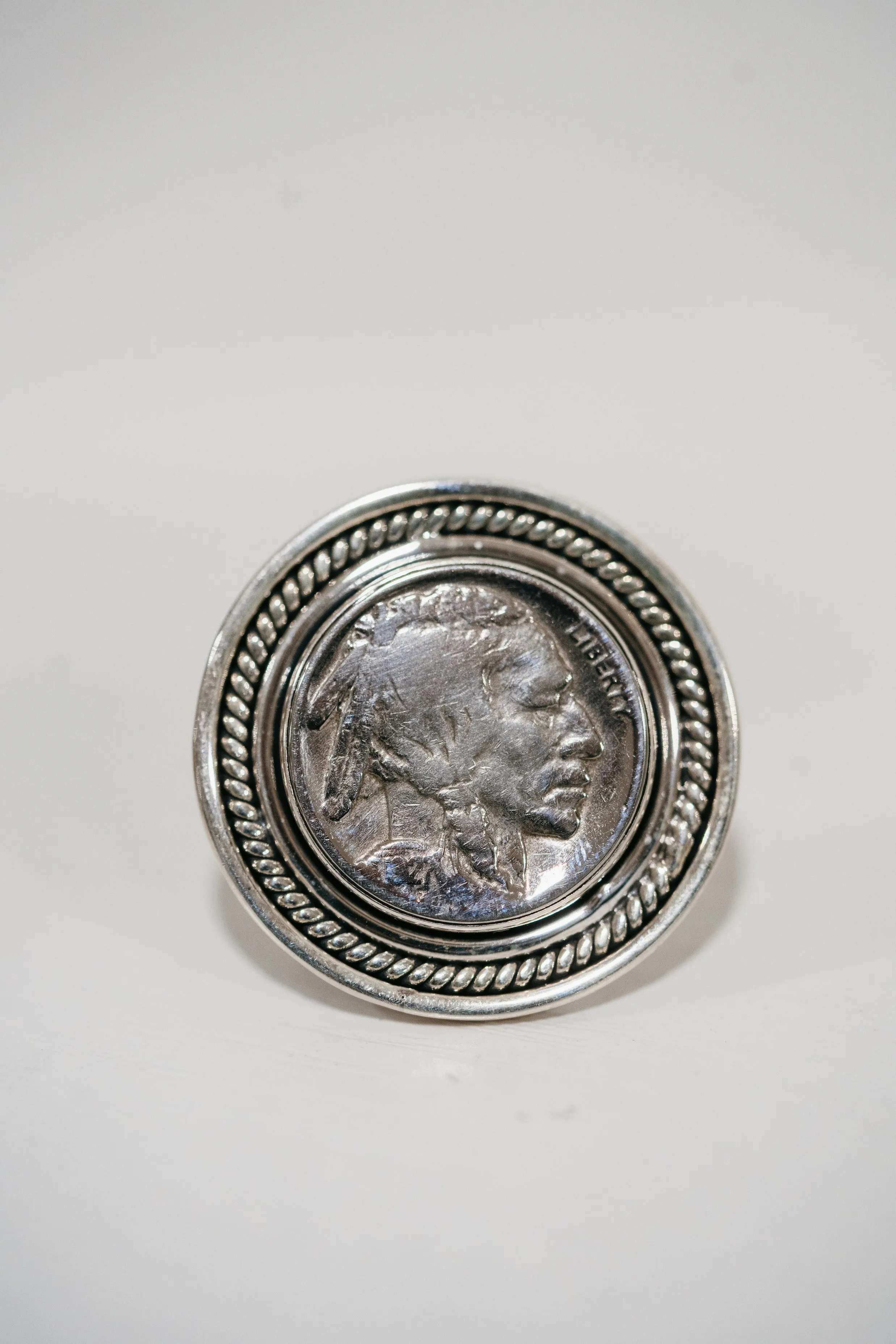 Silver Coin Ring sold by Goldie Lew