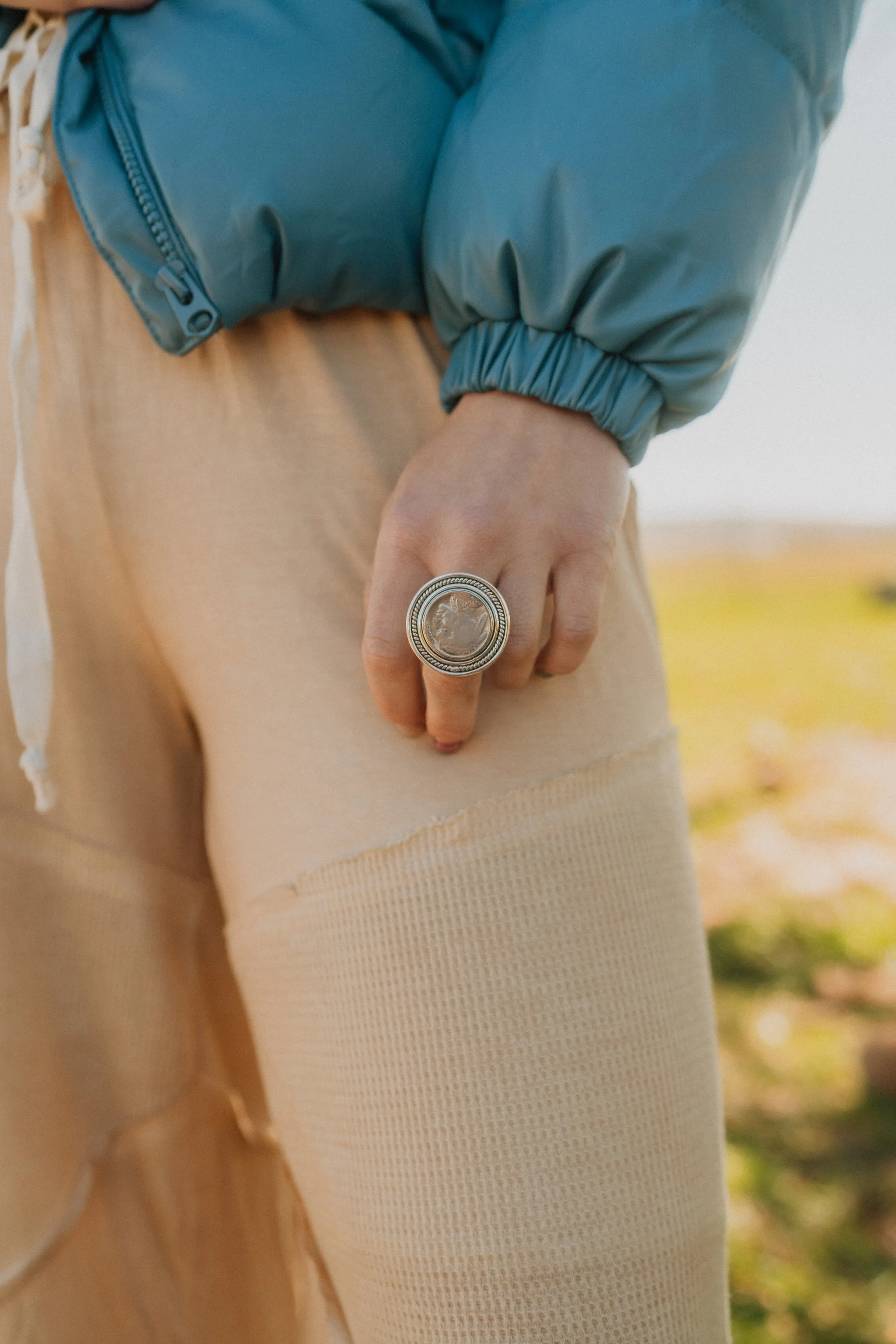 Silver Coin Ring sold by Goldie Lew product image thumbnail 2