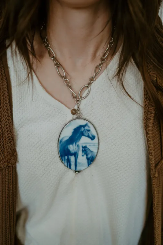 Horse + Colt Necklace sold by Goldie Lew