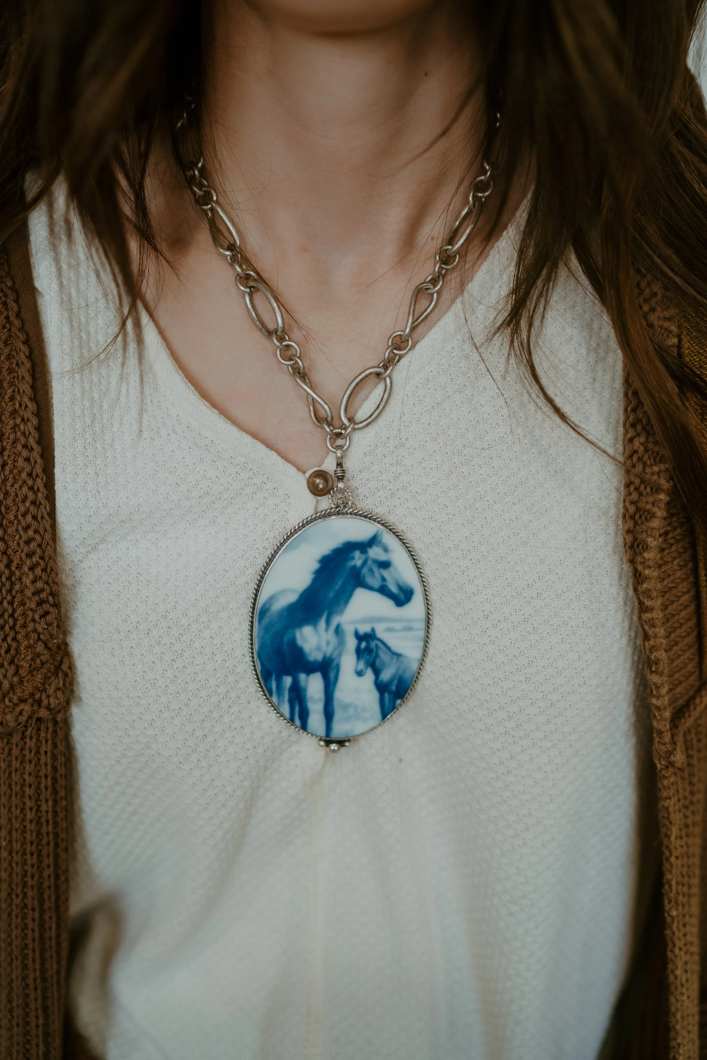 Horse + Colt Necklace sold by Goldie Lew