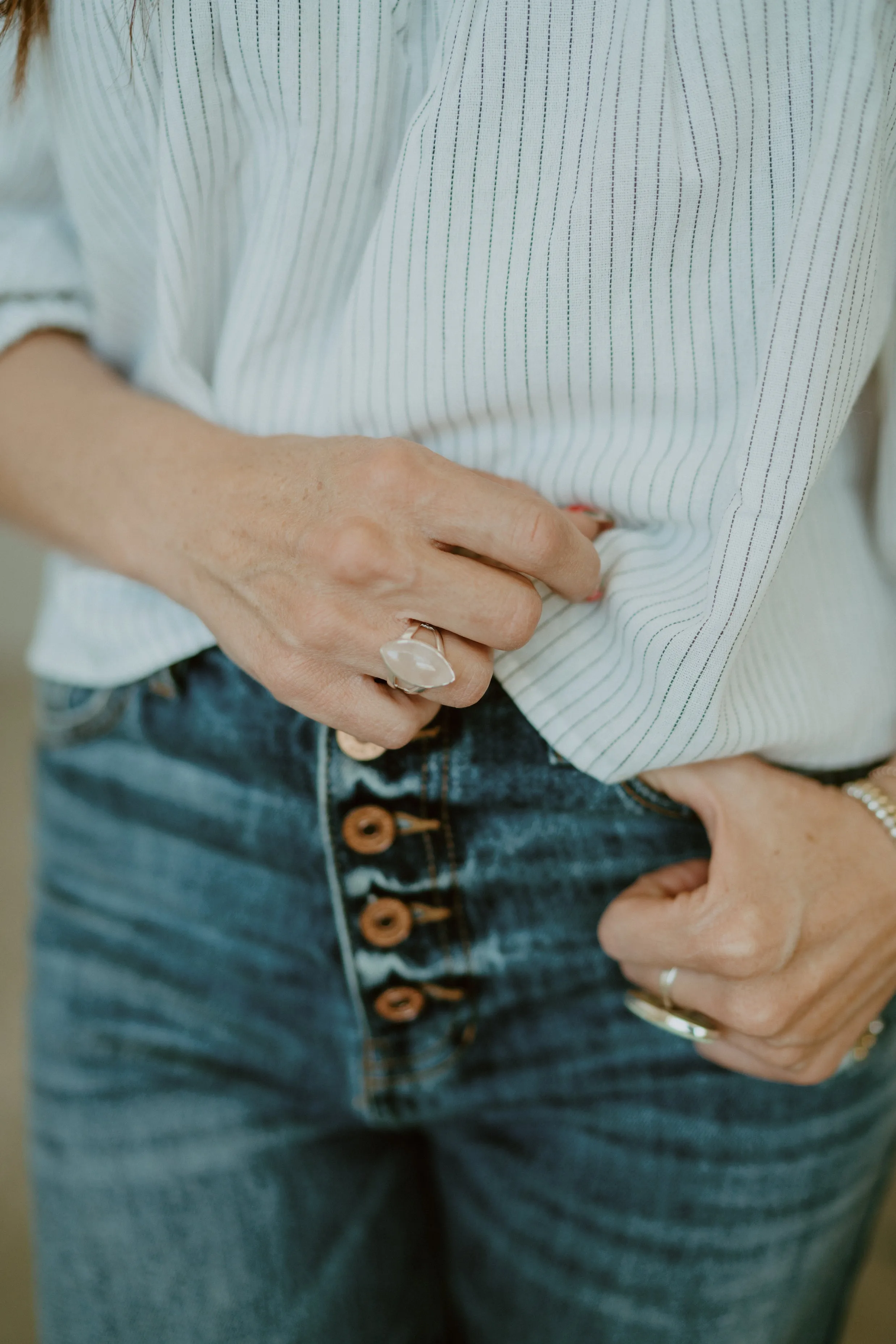 Mally Ring | Rose Quartz sold by Goldie Lew product image thumbnail 3