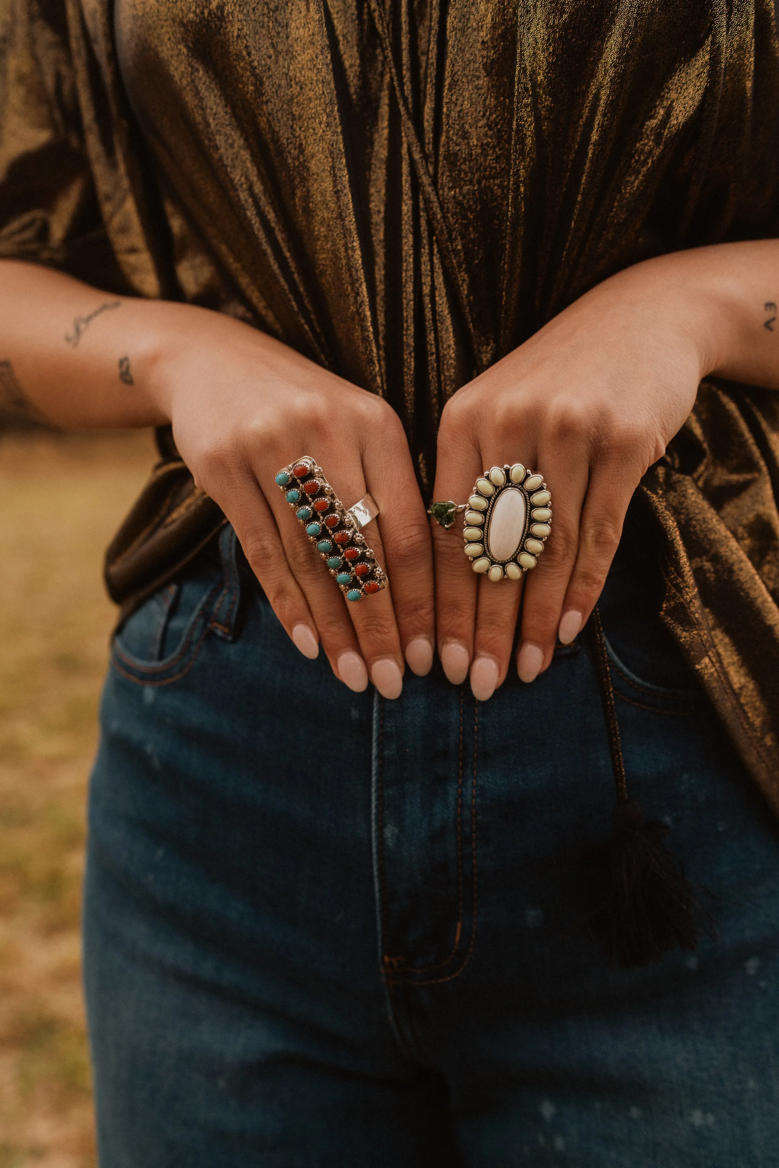 Eleanor Ring | Chrysoprase sold by Goldie Lew product image thumbnail 3