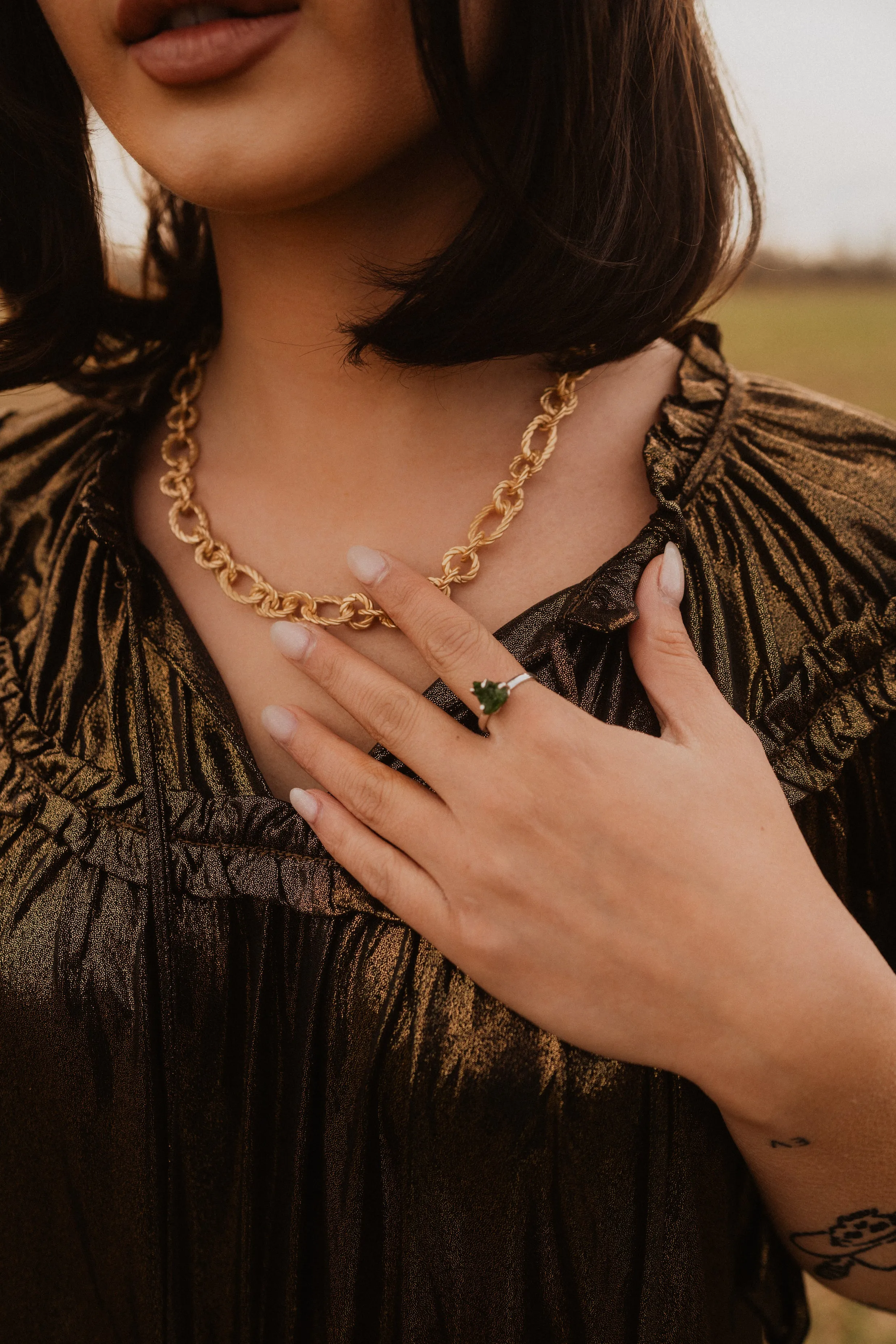 Eleanor Ring | Chrysoprase sold by Goldie Lew product image thumbnail 2
