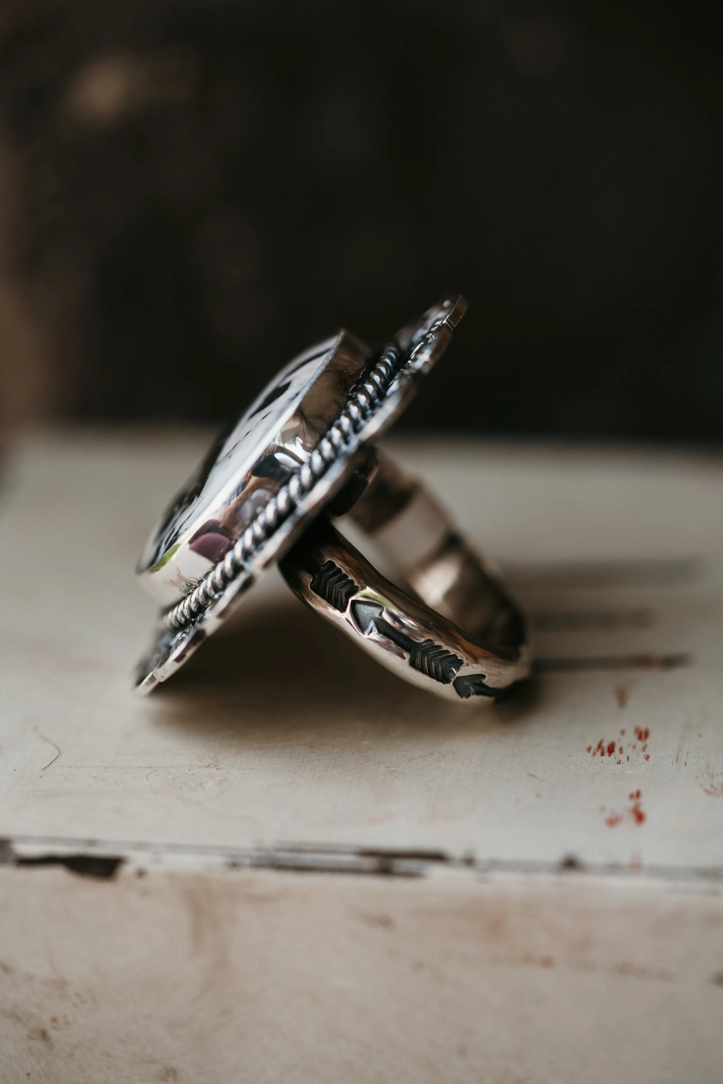 Stella Ring | #2 | White Buffalo sold by Goldie Lew product image thumbnail 2