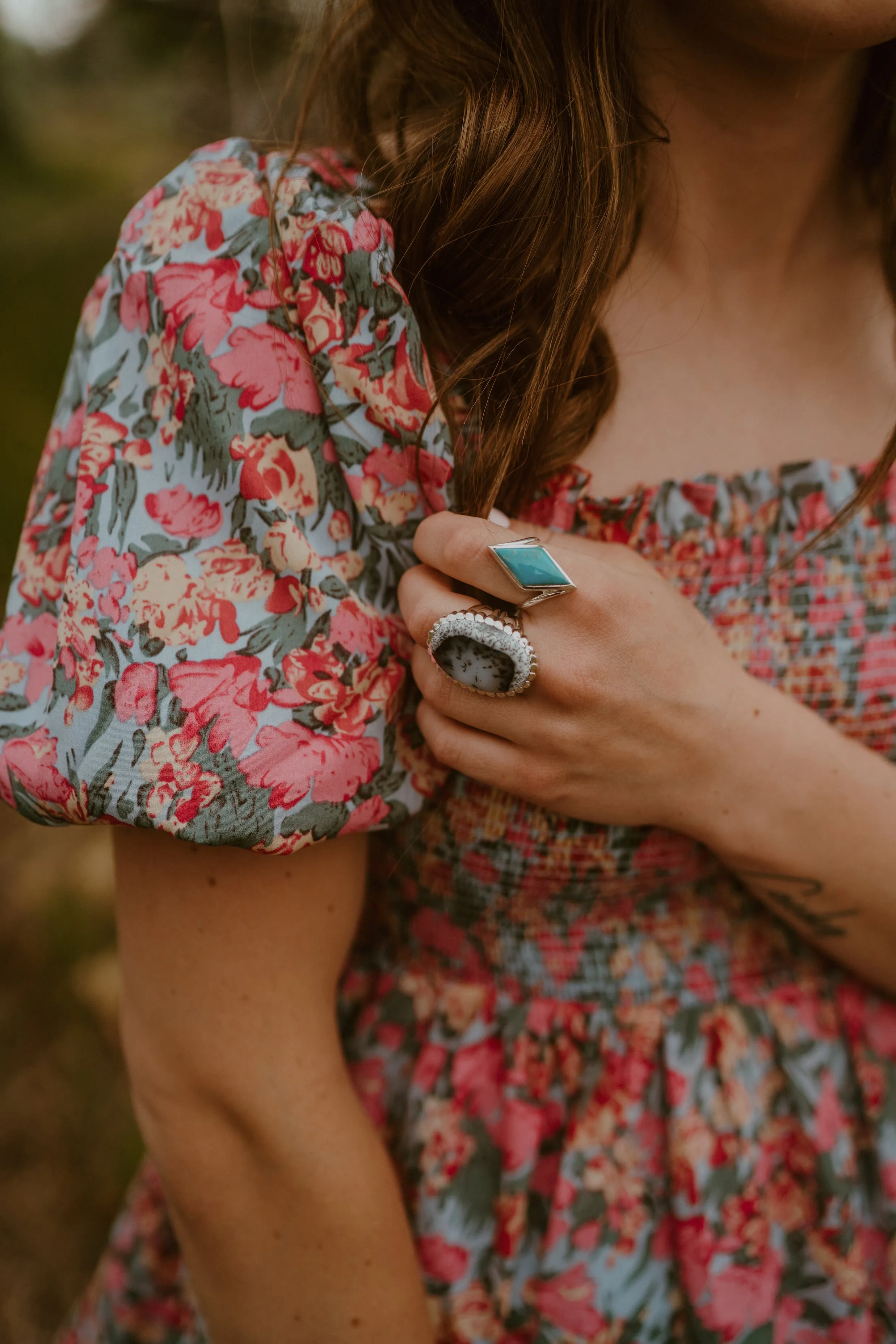 Etta Ring | Dendritic Opal sold by Goldie Lew product image thumbnail 5