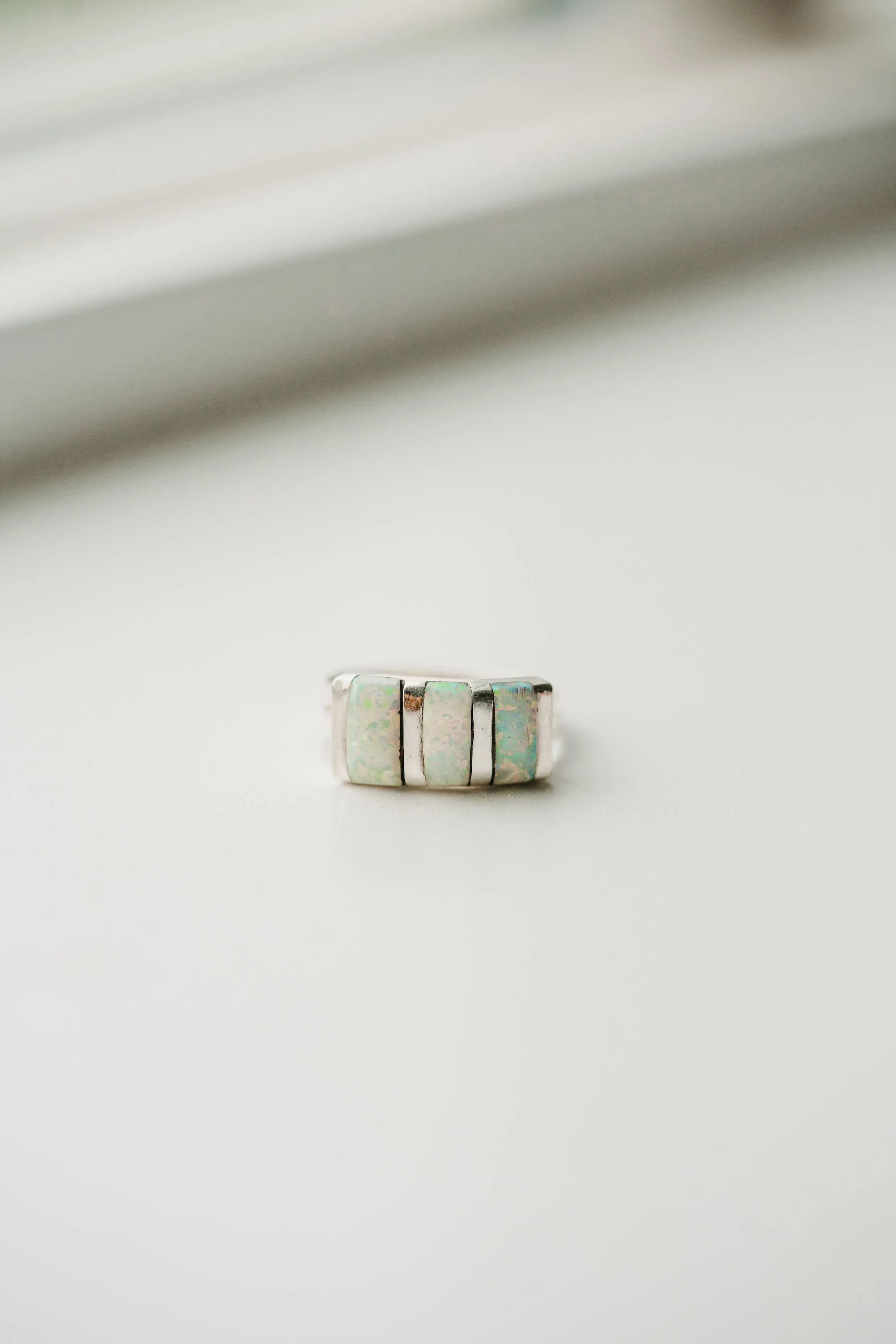 Donny Ring | White Opal sold by Goldie Lew