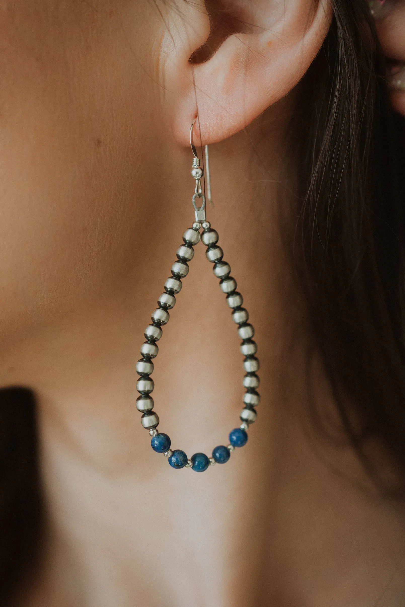 Shirley Earrings | Blue Lapis sold by Goldie Lew