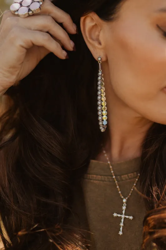 Betsy Earrings | White sold by Goldie Lew