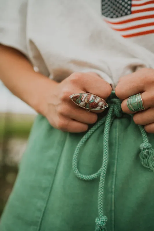 Sampson Ring | Red Oyster Turquoise sold by Goldie Lew