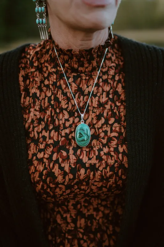 Mills Necklace | Malachite sold by Goldie Lew