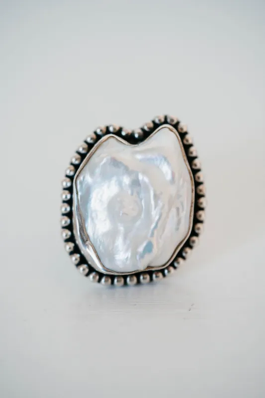 Faye Ring | #2 | Fresh Water Pearl- FINAL SALE sold by Goldie Lew