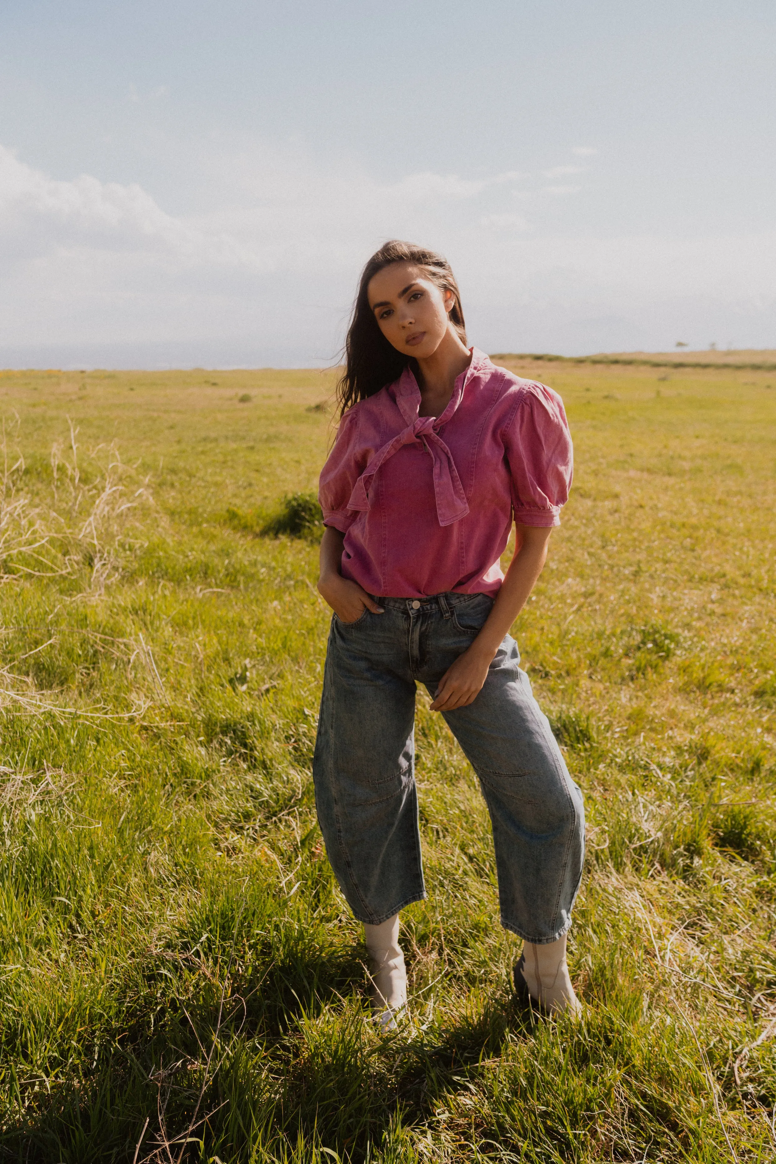 Don't Stop Barrel Jeans sold by Goldie Lew product image thumbnail 4