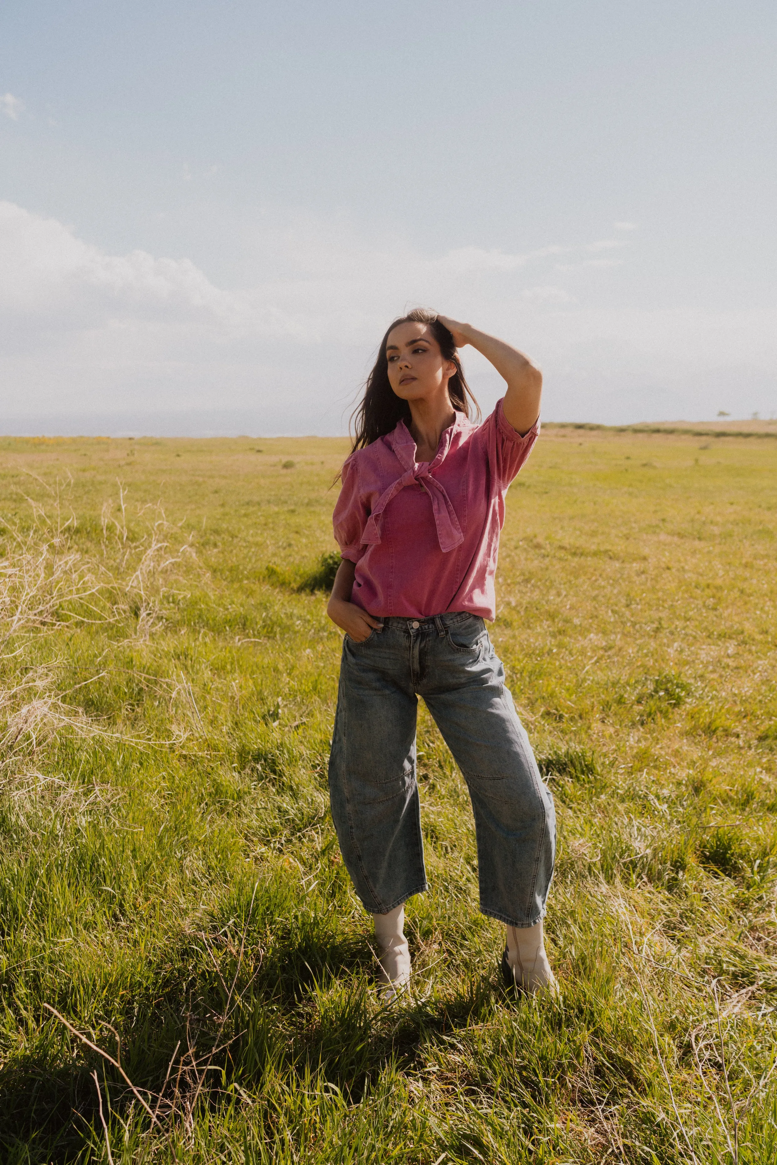 Don't Stop Barrel Jeans sold by Goldie Lew product image thumbnail 3