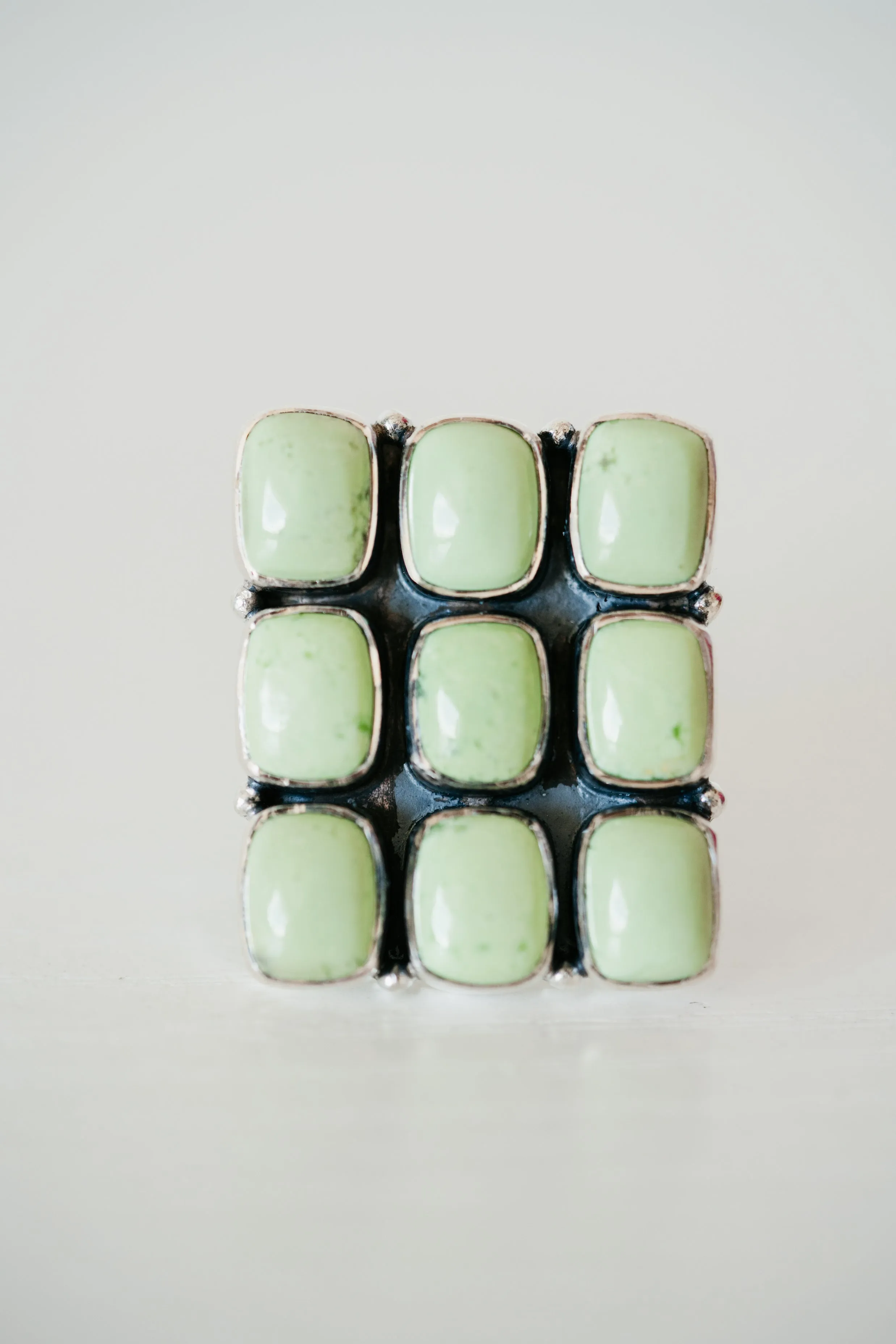 Jolie Ring | Lemon Chrysoprase sold by Goldie Lew
