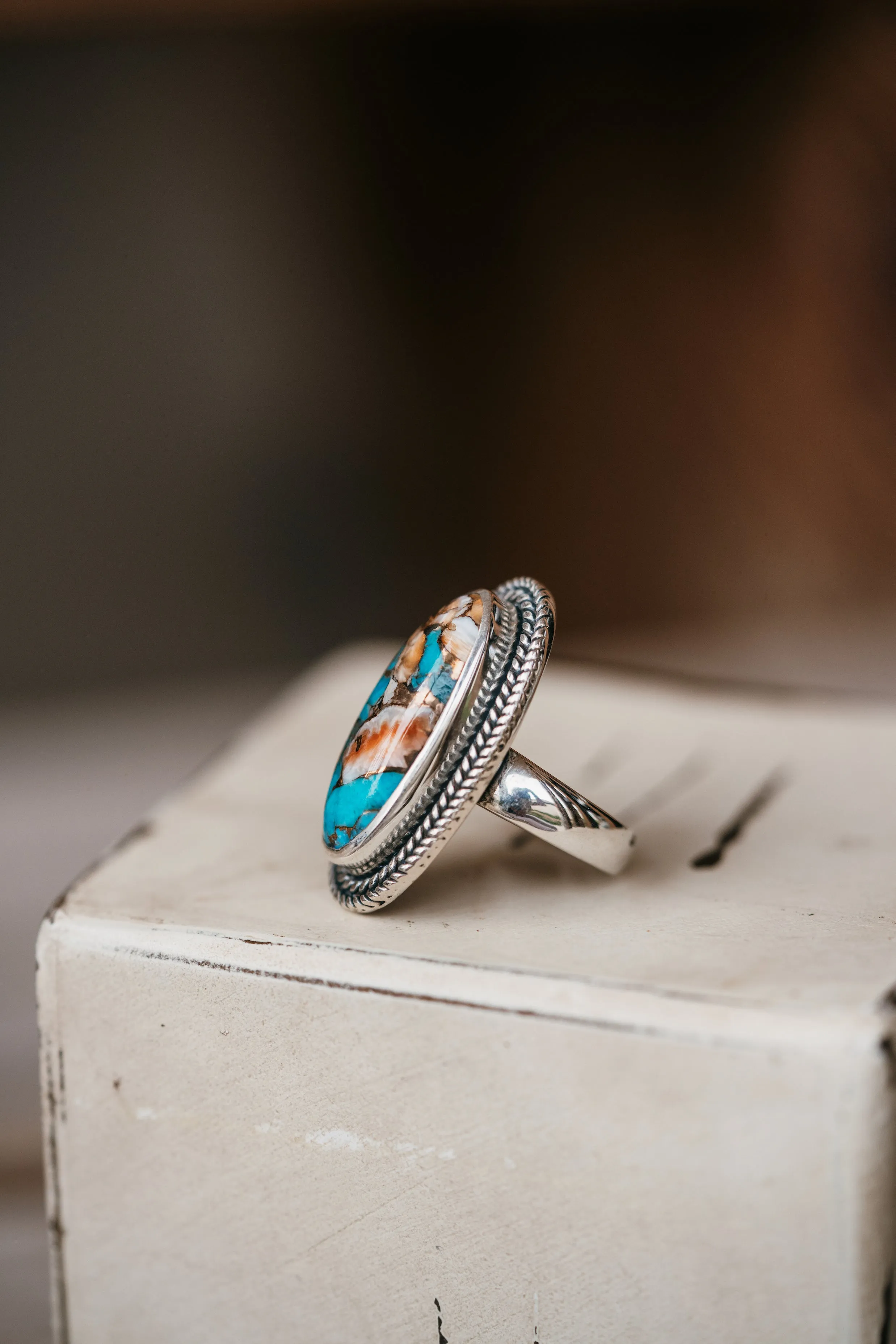 Julia Ring | Spiny Turquoise sold by Goldie Lew product image thumbnail 3