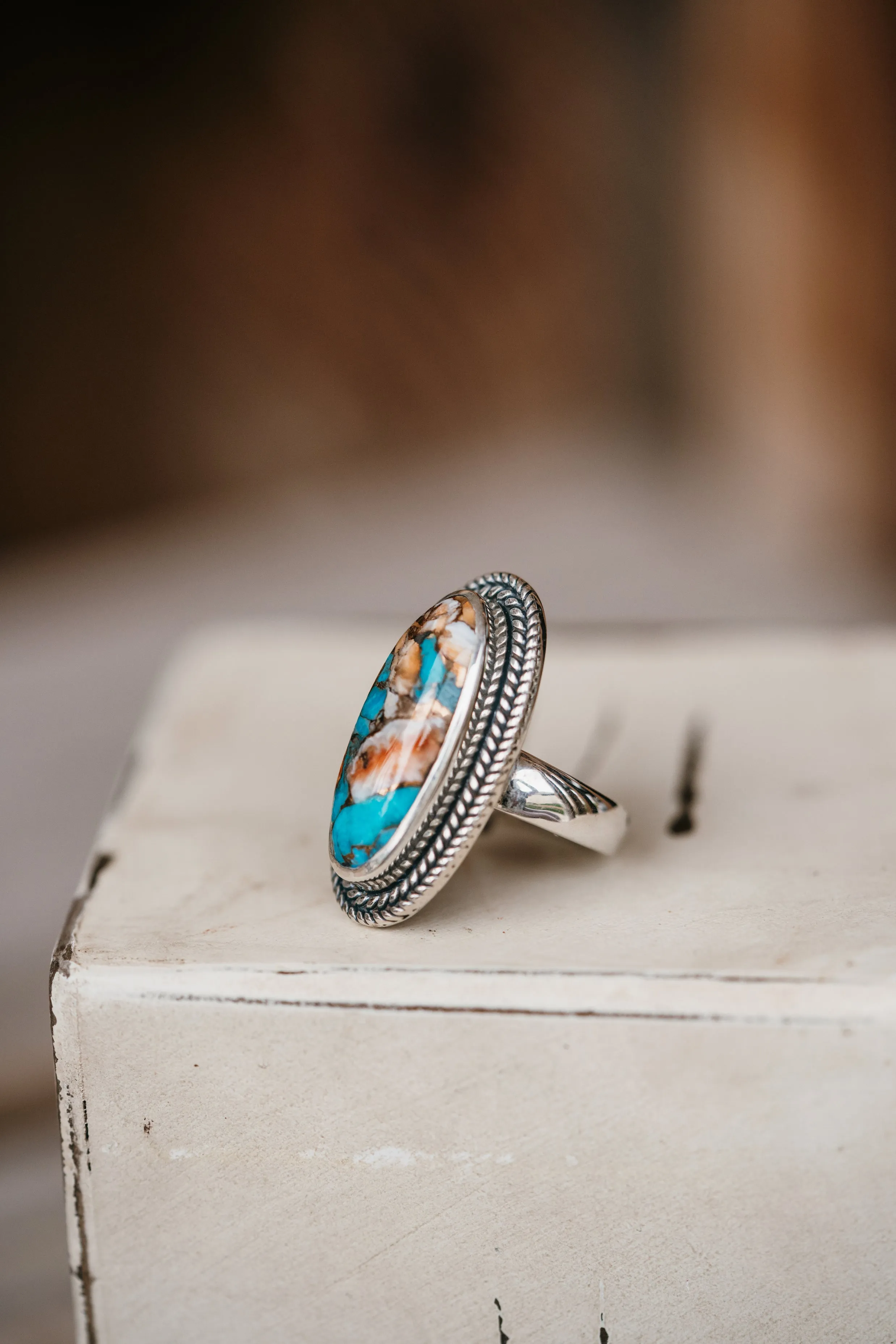 Julia Ring | Spiny Turquoise sold by Goldie Lew product image thumbnail 2