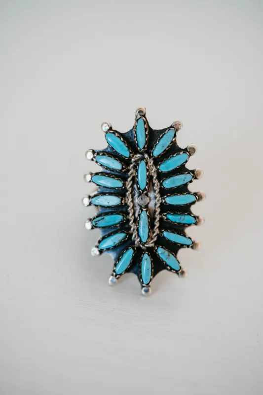 Josie Ring | #2 | Small | Turquoise- FINAL SALE sold by Goldie Lew
