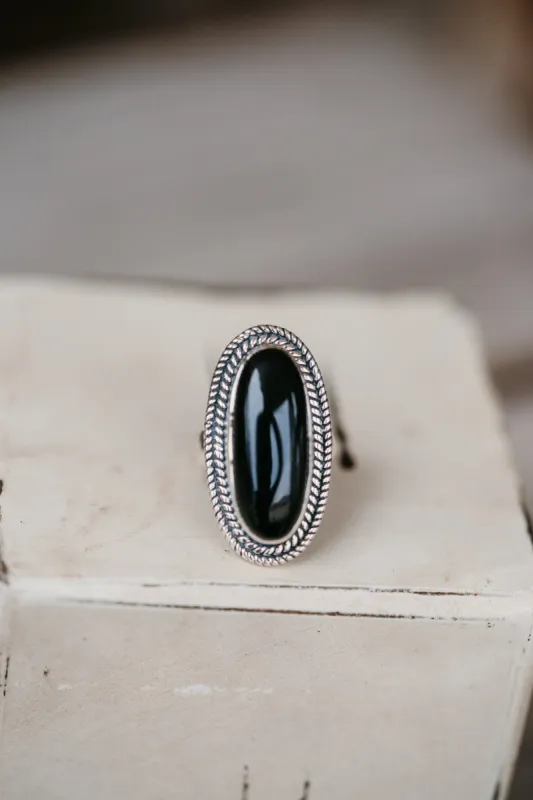Julia Ring | Black Onyx sold by Goldie Lew