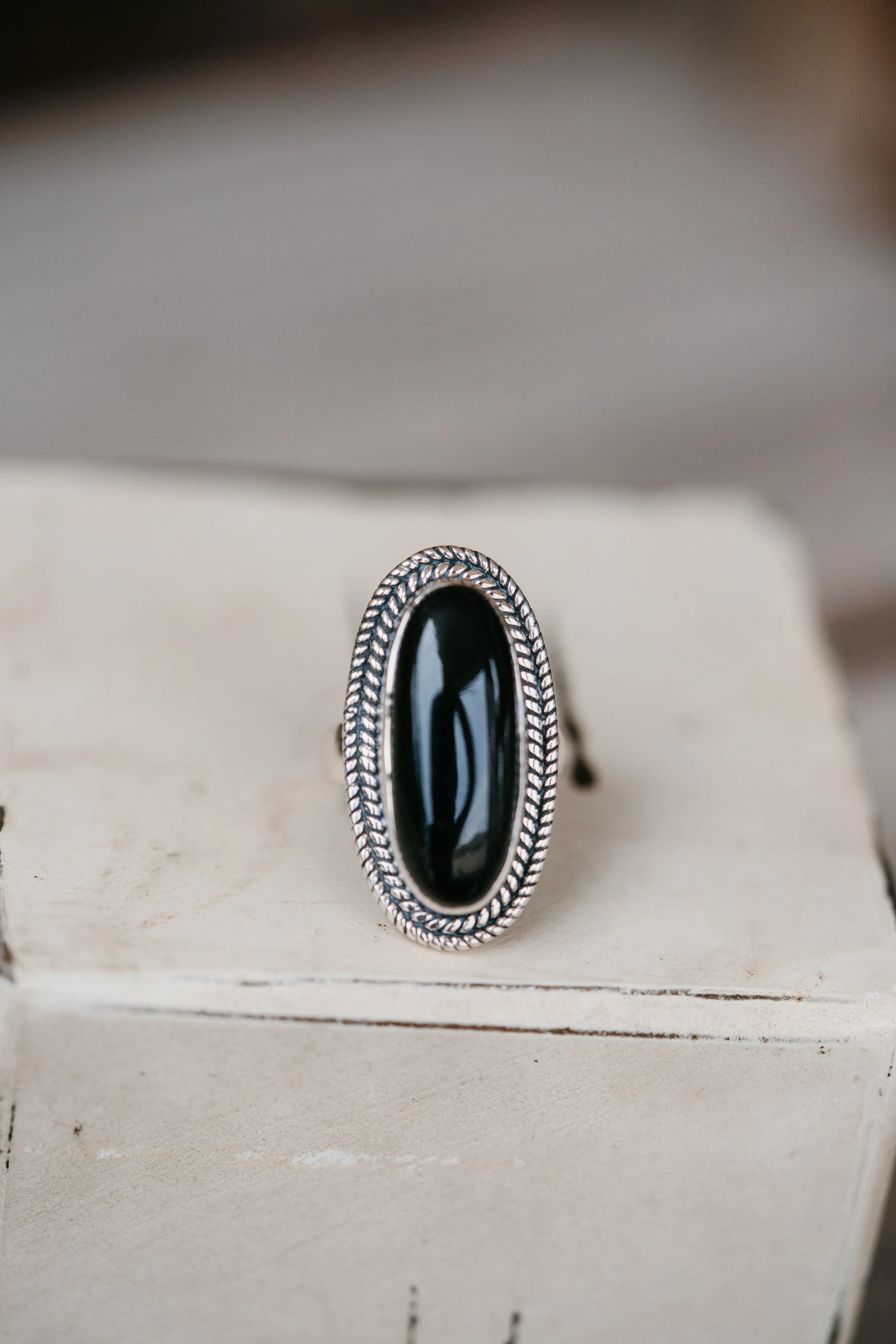 Julia Ring | Black Onyx sold by Goldie Lew