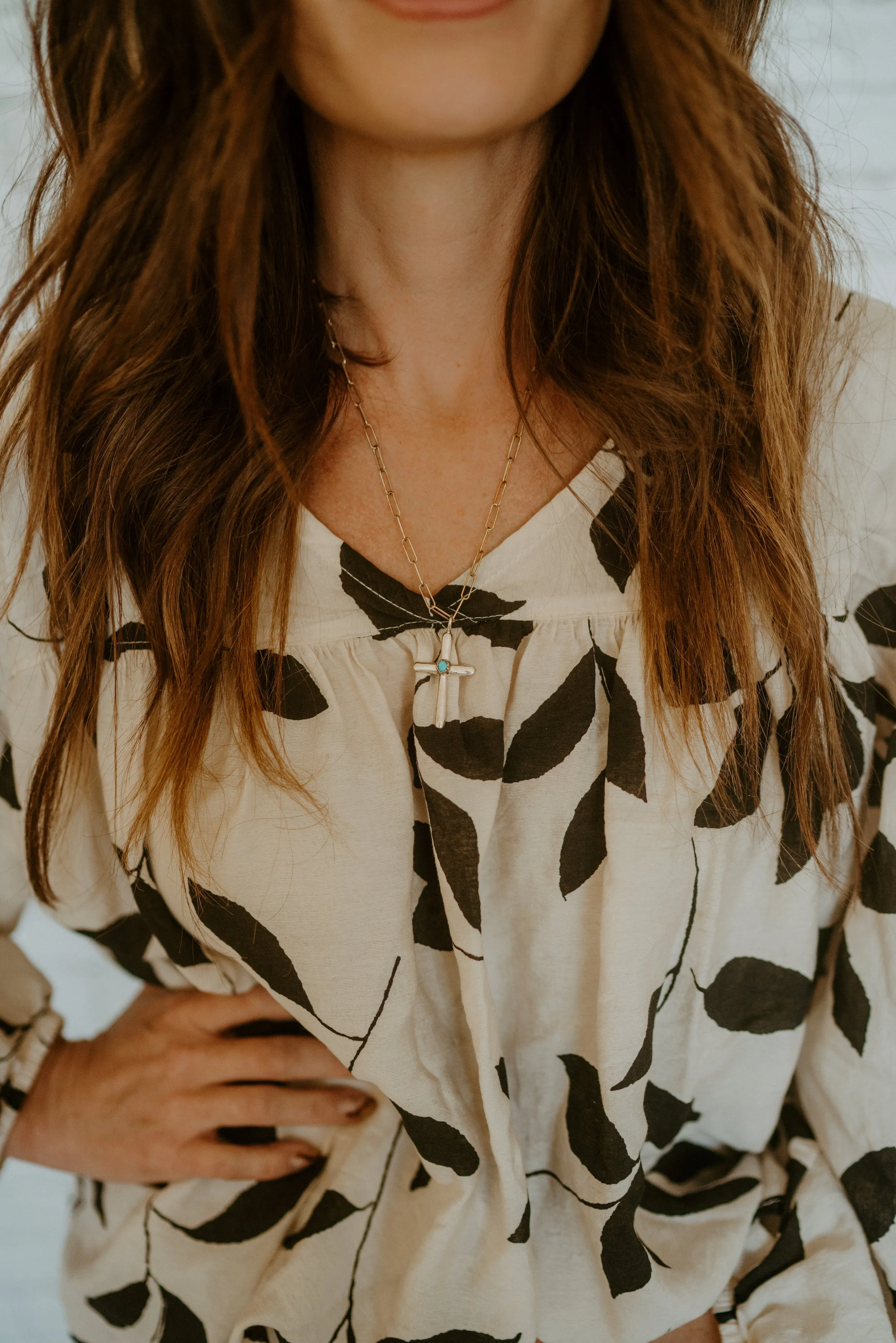 Declan Cross Necklace sold by Goldie Lew