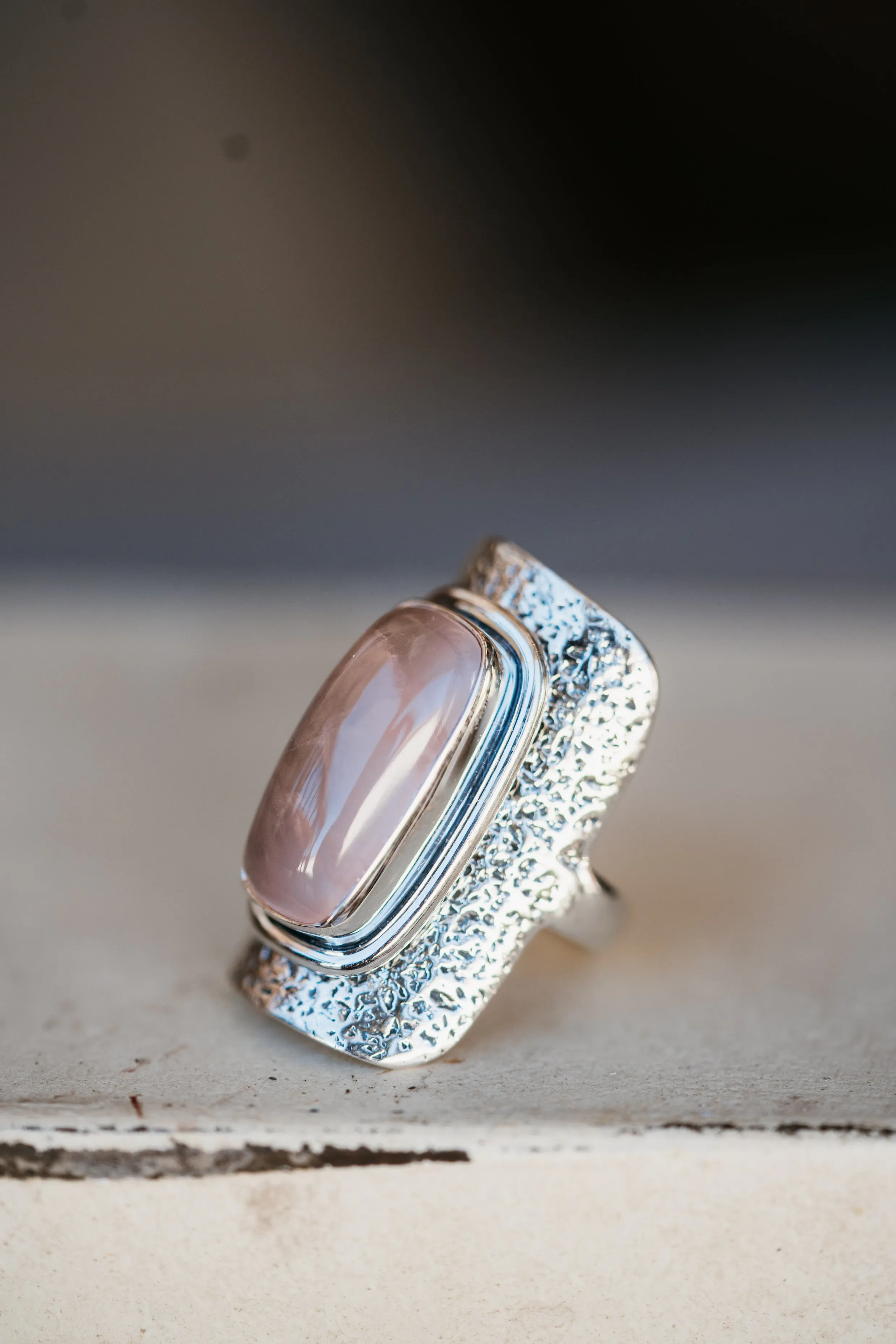 Saylor Ring | Rose Quartz sold by Goldie Lew product image thumbnail 2