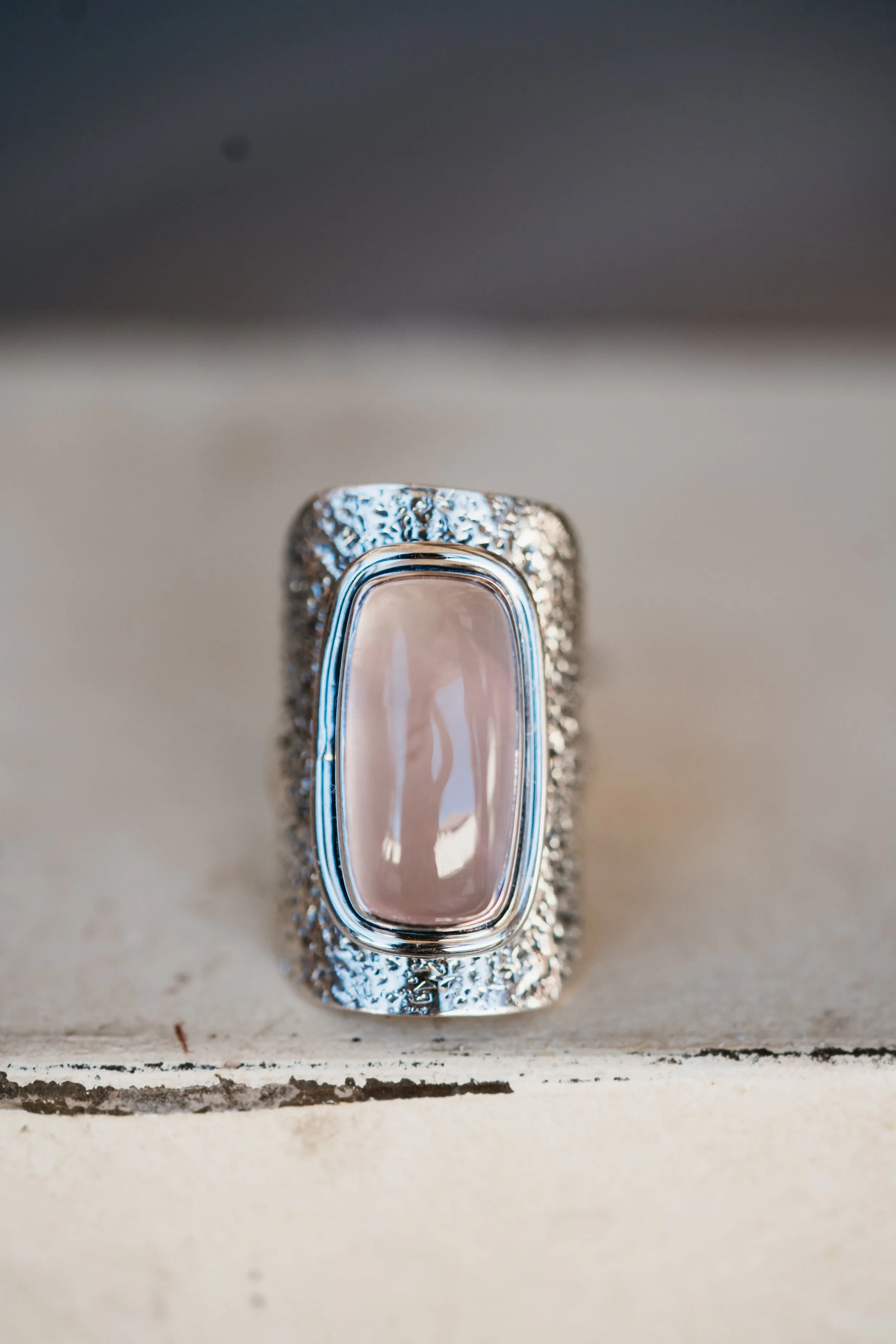 Saylor Ring | Rose Quartz sold by Goldie Lew