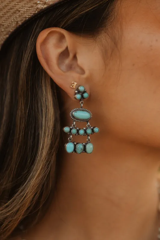 Addison Earrings | Turquoise - FINAL SALE sold by Goldie Lew