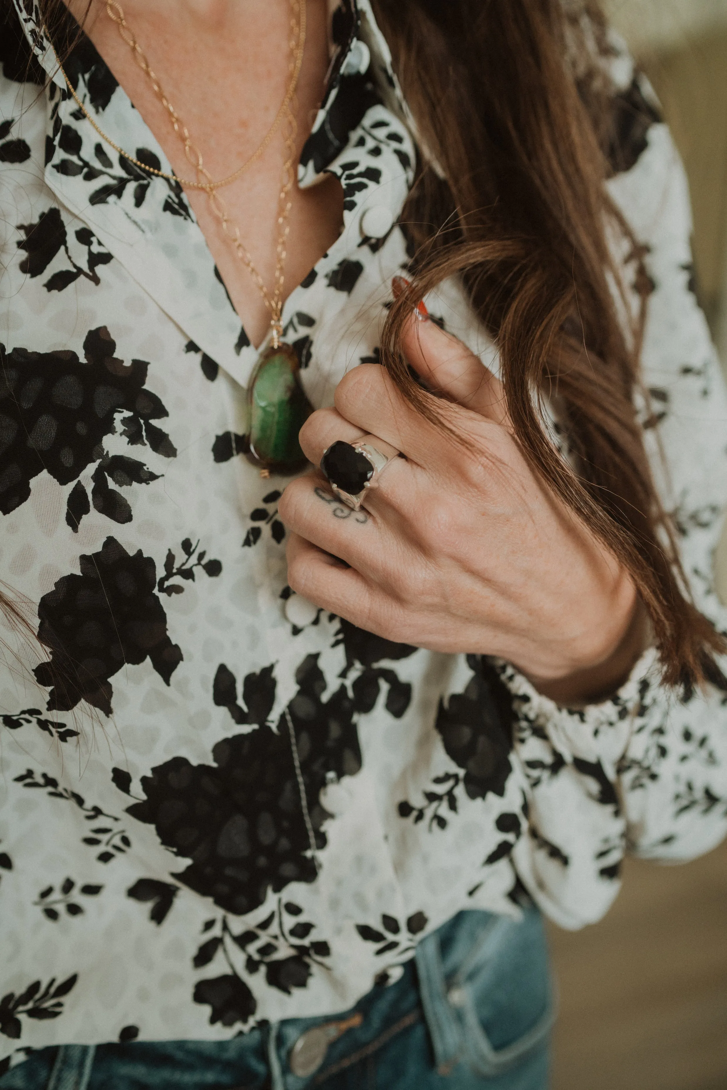 Sandra Ring | Black Onyx sold by Goldie Lew product image thumbnail 2