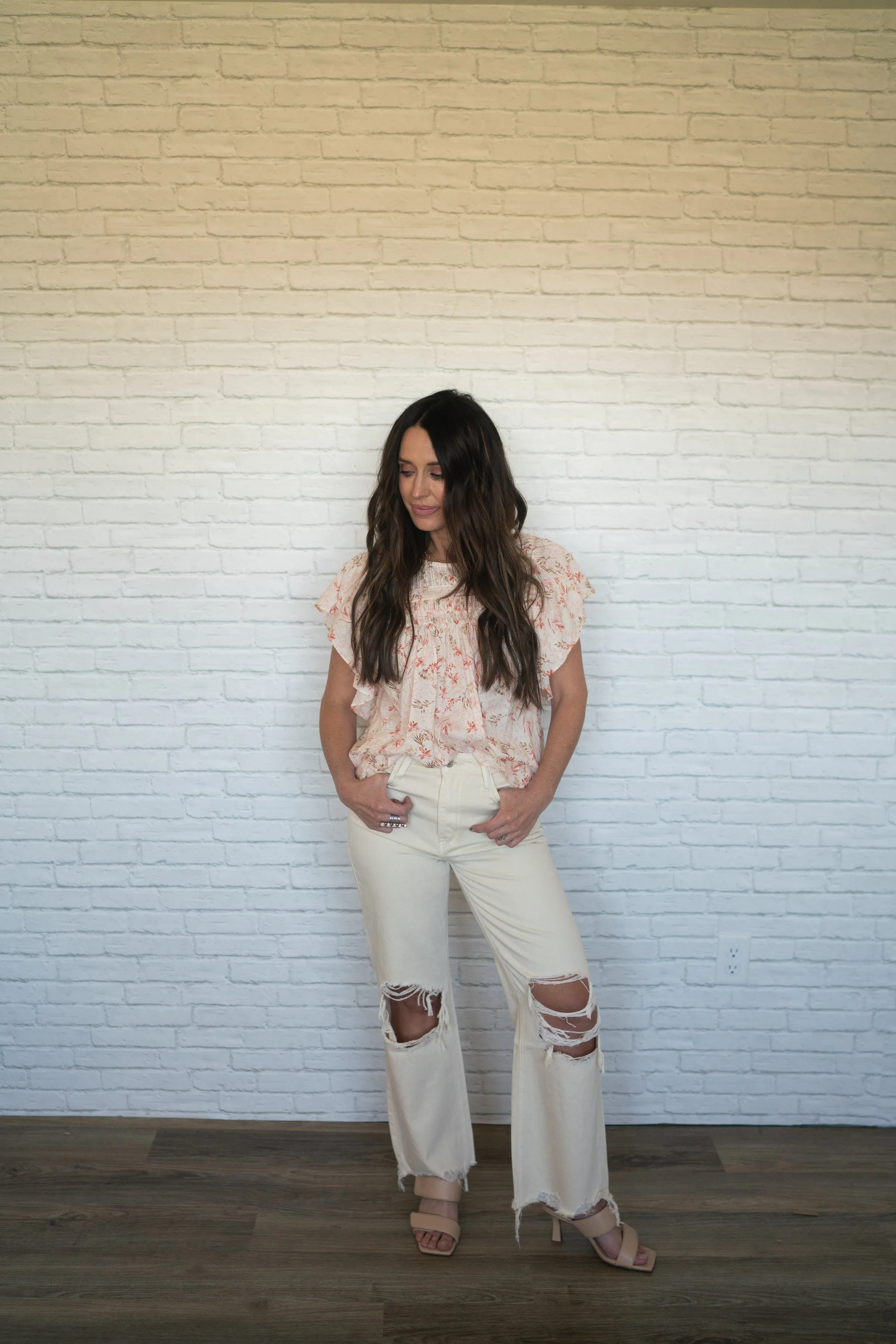 Stanley Jeans | Cream sold by Goldie Lew product image thumbnail 2